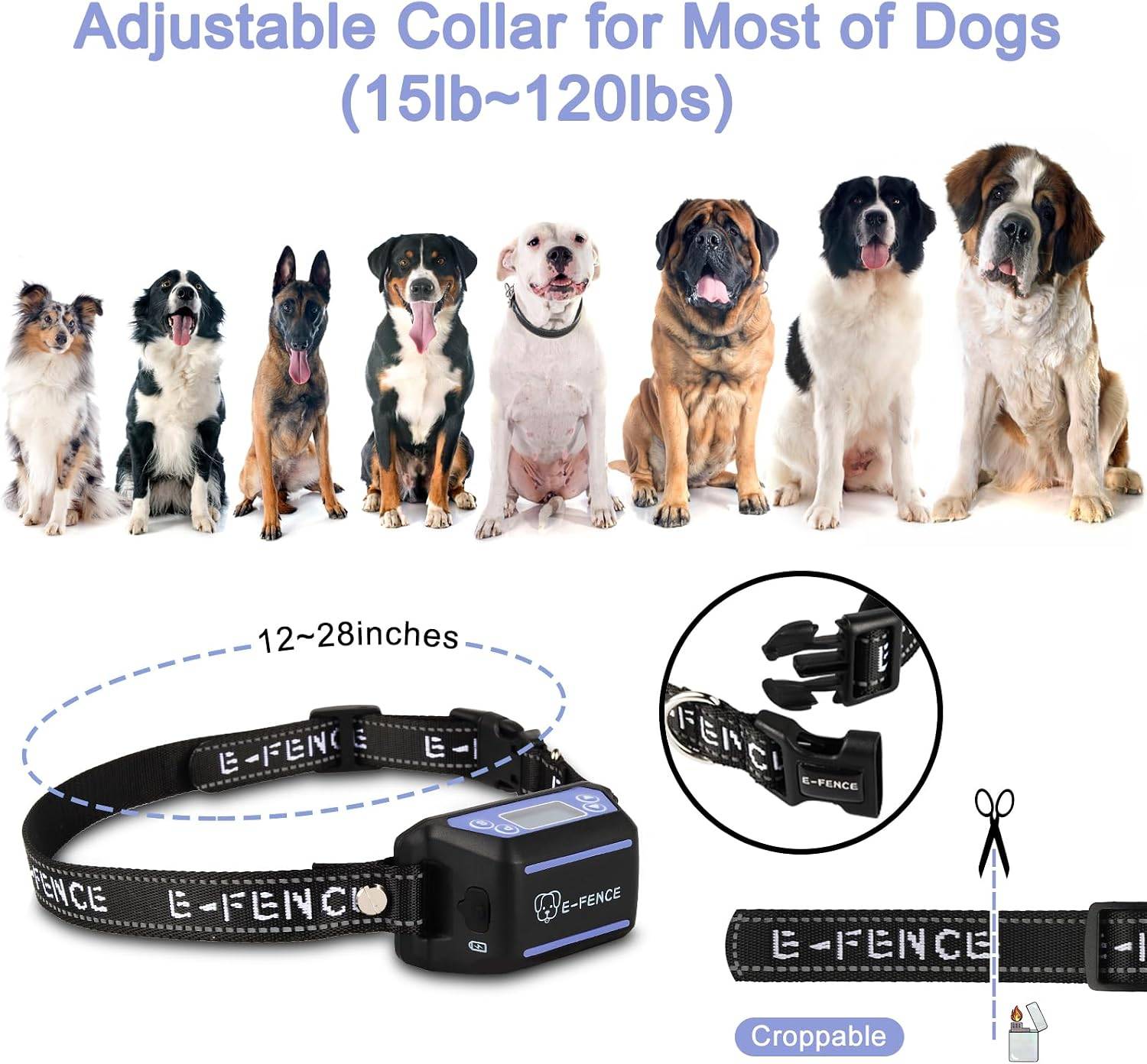 E-FENCE Wireless GPS Dog Collar, Electric Containment System - photo 4