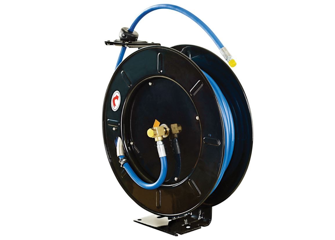 3/8 in. x 50 ft Retractable Pressure Washer Hose Reel