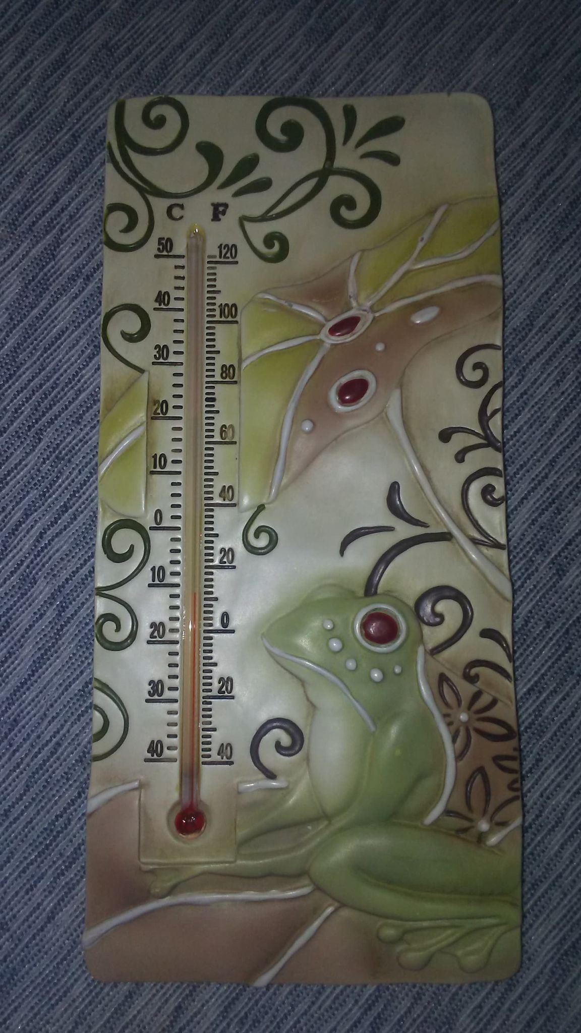 Weather Thermometer Frog (New) - 7 Inches