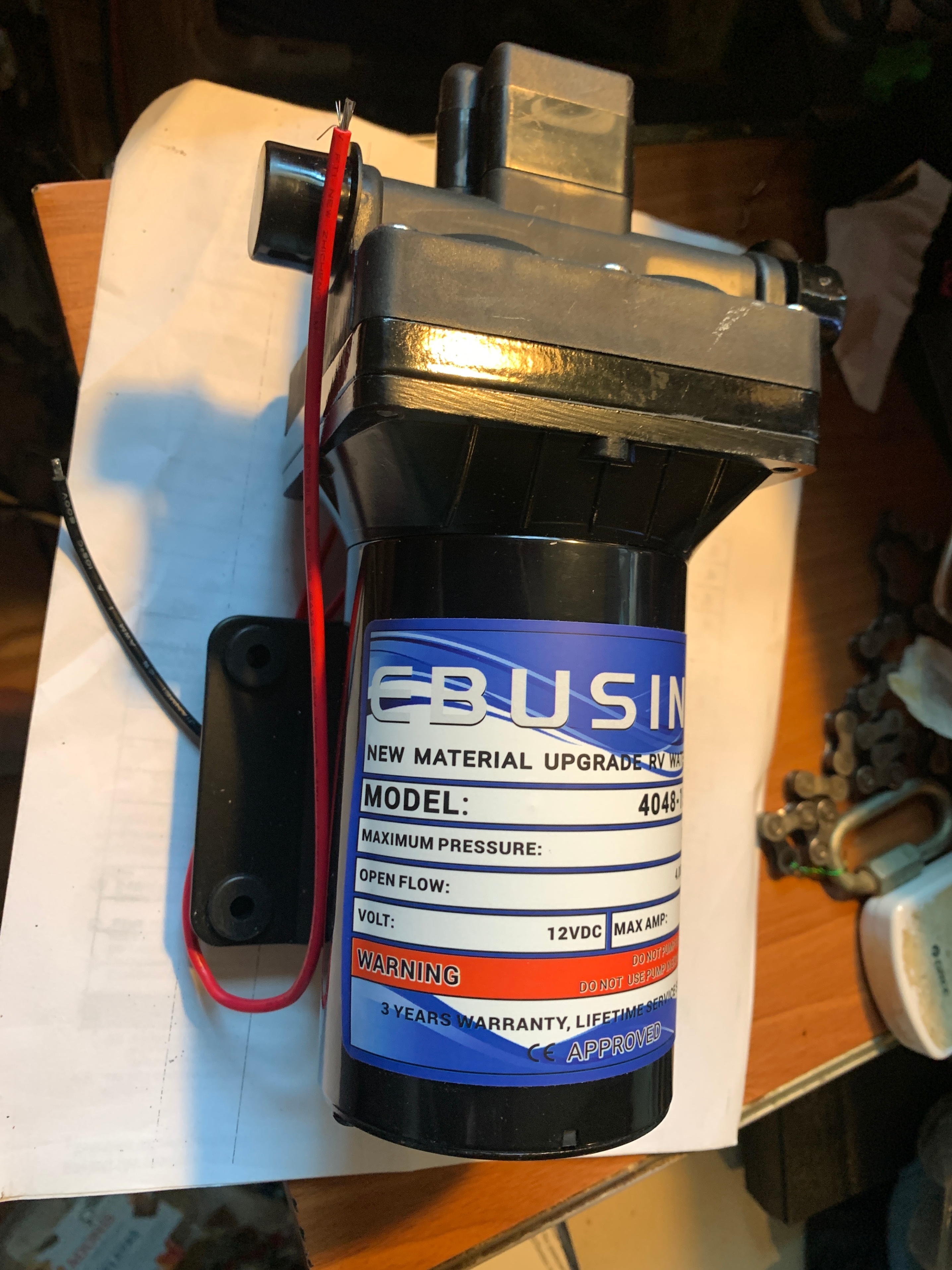 12V RV Water Pump — 4 GPM / 55 PSI (Automatic Demand Diaphragm) - photo 4