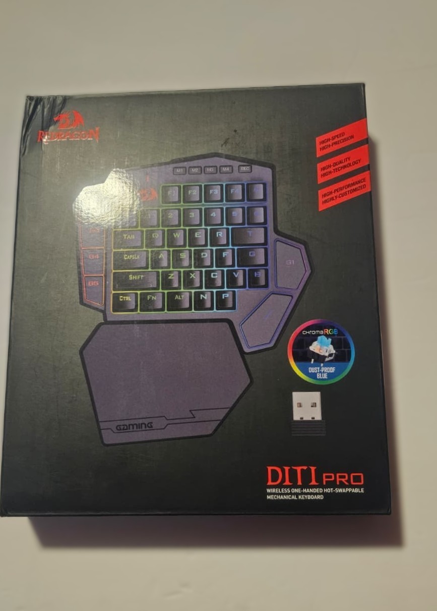 NEW Redragon DITI PRO One-Handed Mechanical Gaming Keyboard