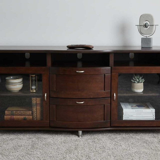 Espresso Wood TV Stand & Media Console (Excellent Condition)
