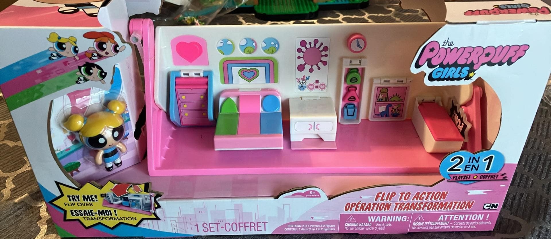 The Powerpuff Girls 2 in 1 Flip to Action Playset (New)