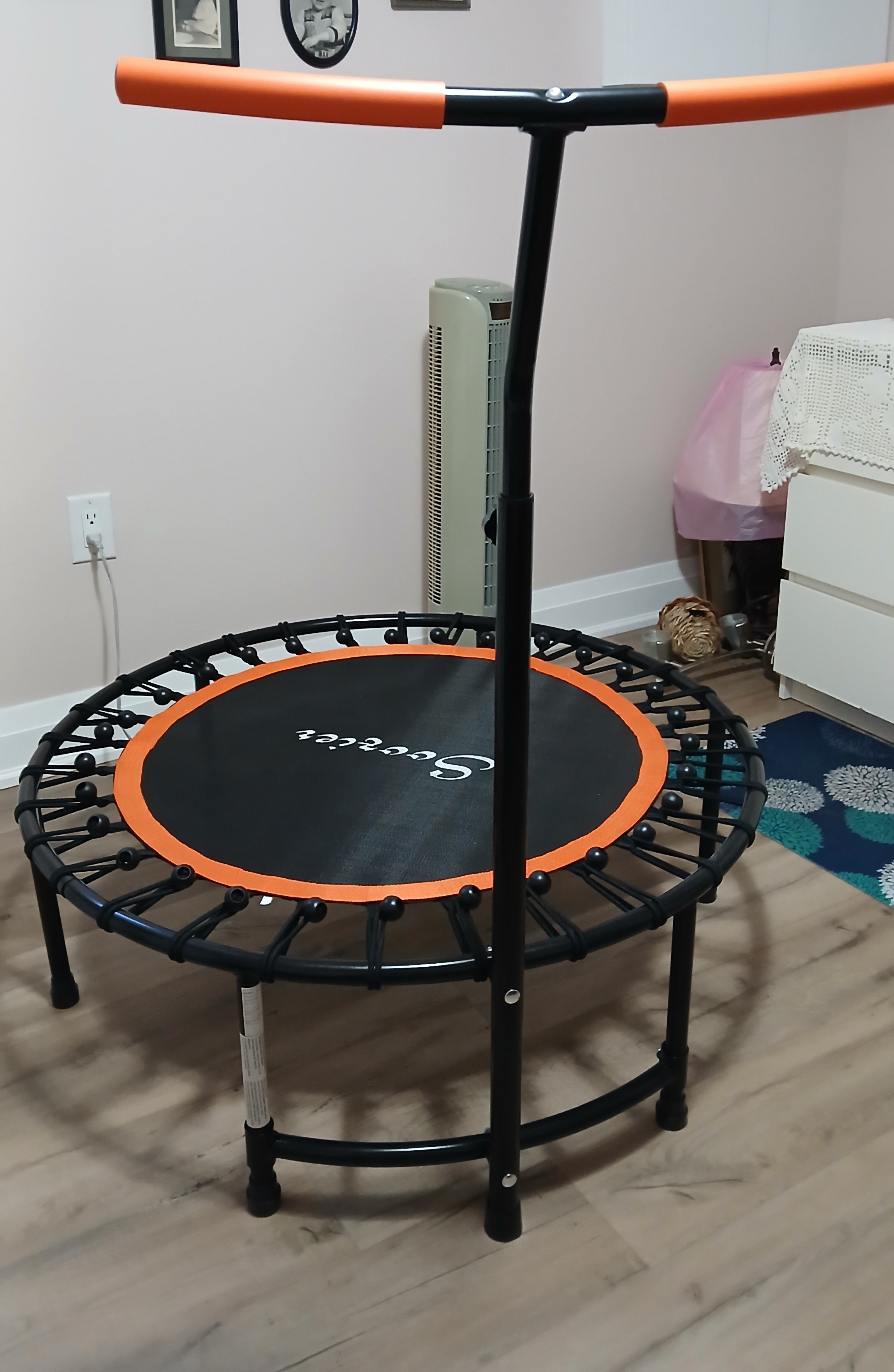 Soozier 39" Mini Exercise Trampoline w/ Adjustable T-Bar
