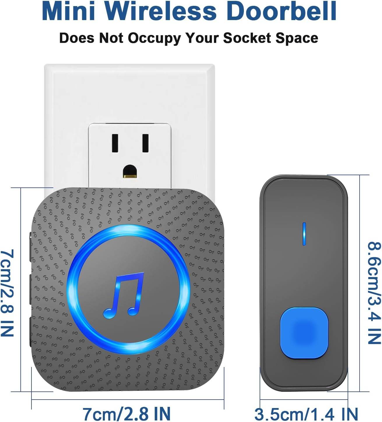 SURFOU Wireless Doorbell | Receivers & Button | IP55 Waterproof - photo 2