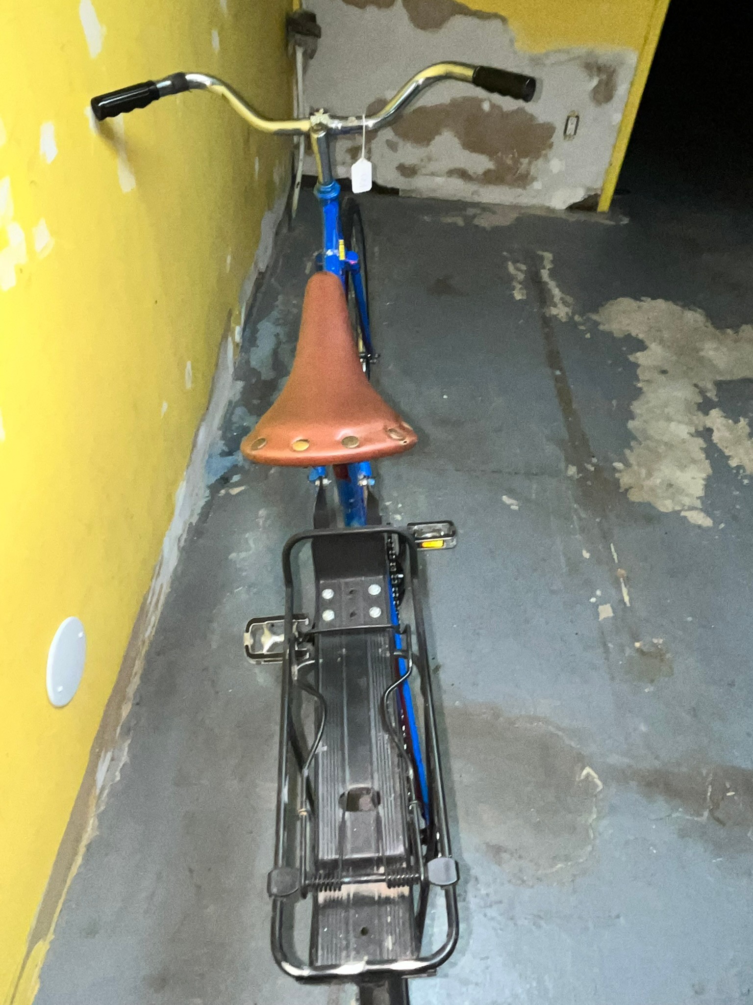 Used Blue Single Speed Cruiser Vintage Bicycle with Rack - photo 4
