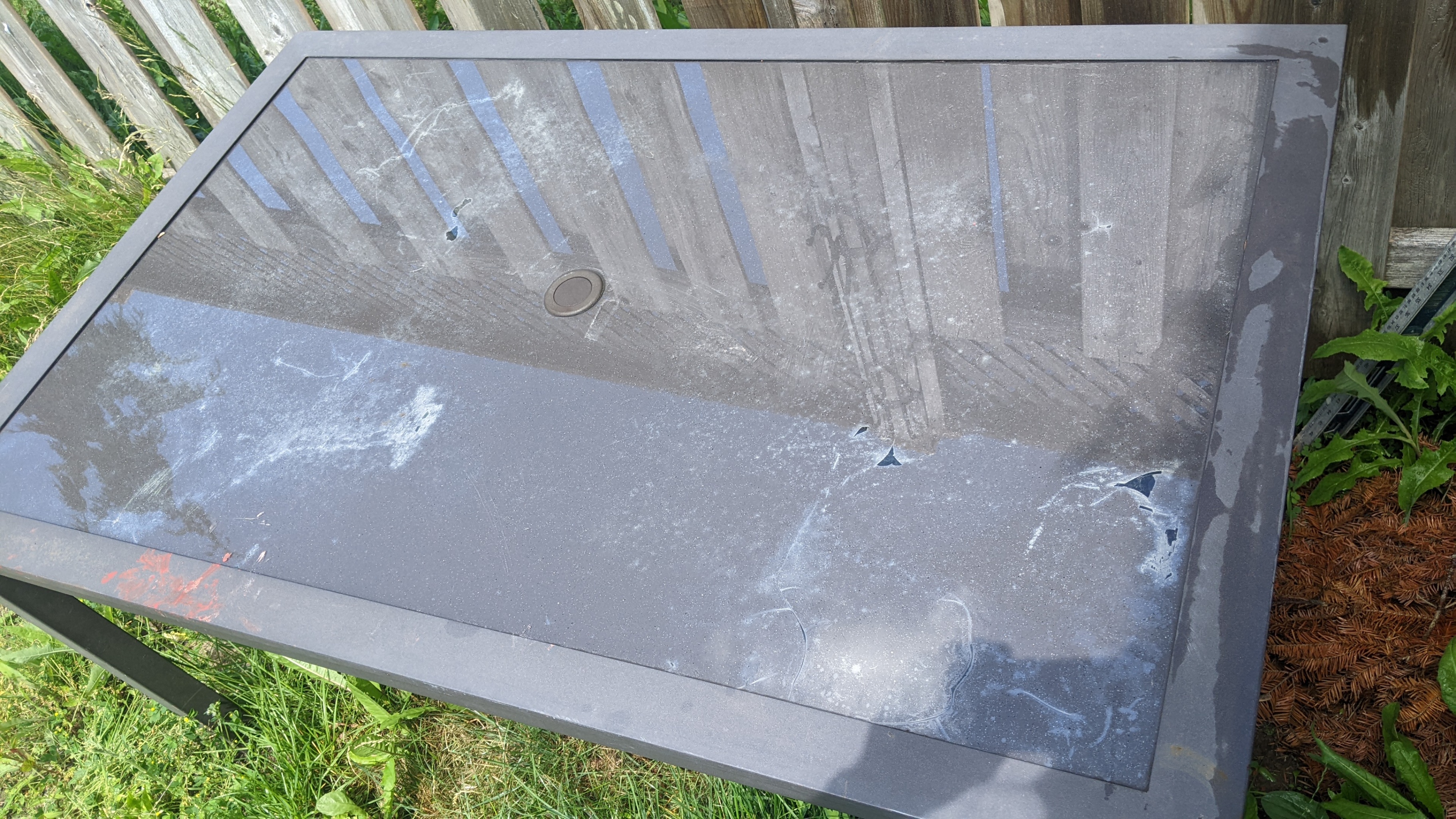 Outdoor Patio Table & 6 Chairs — $100
