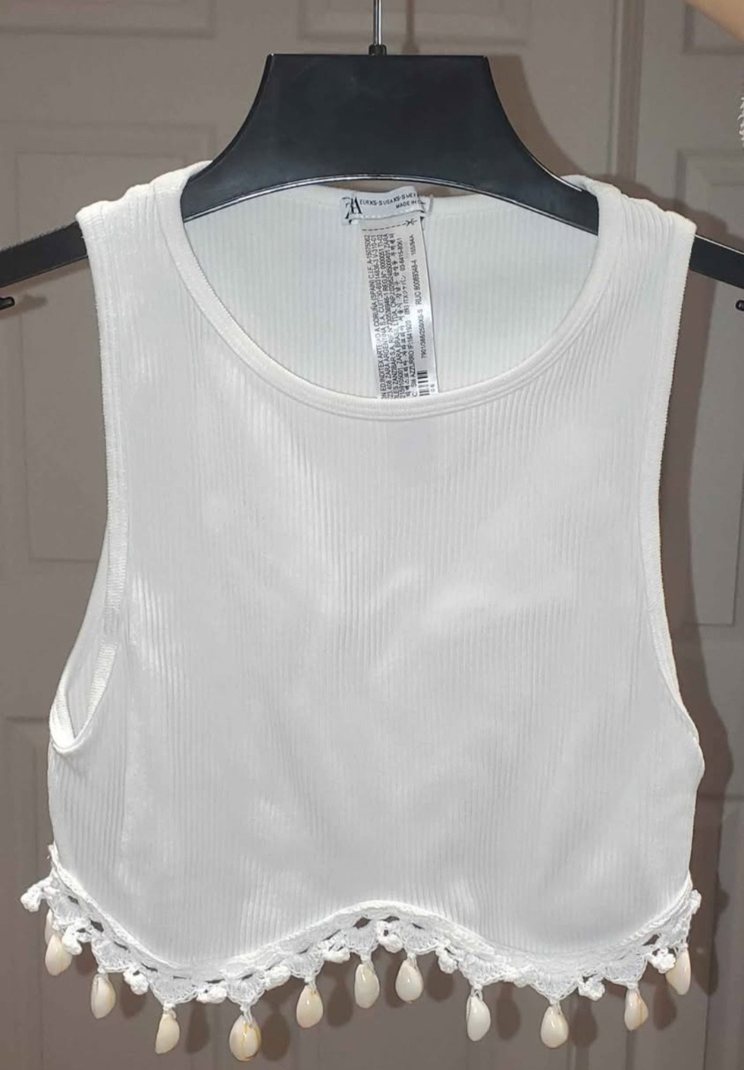 Zara Seashell Crop Top
