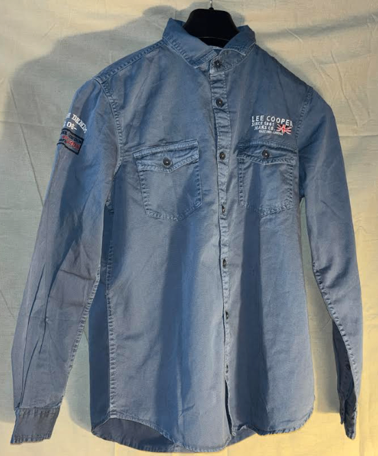 Lee Cooper Blue Button Up Shirt - Men Small - Perfect Condition