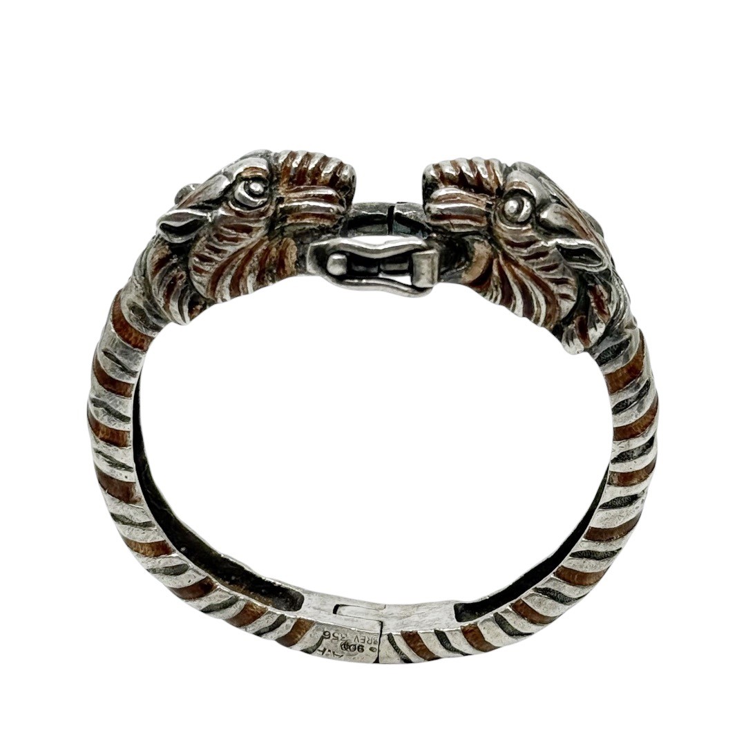 Antonio Fallaci 900 sterling silver Garden Tiger hinged bracelet - photo 4