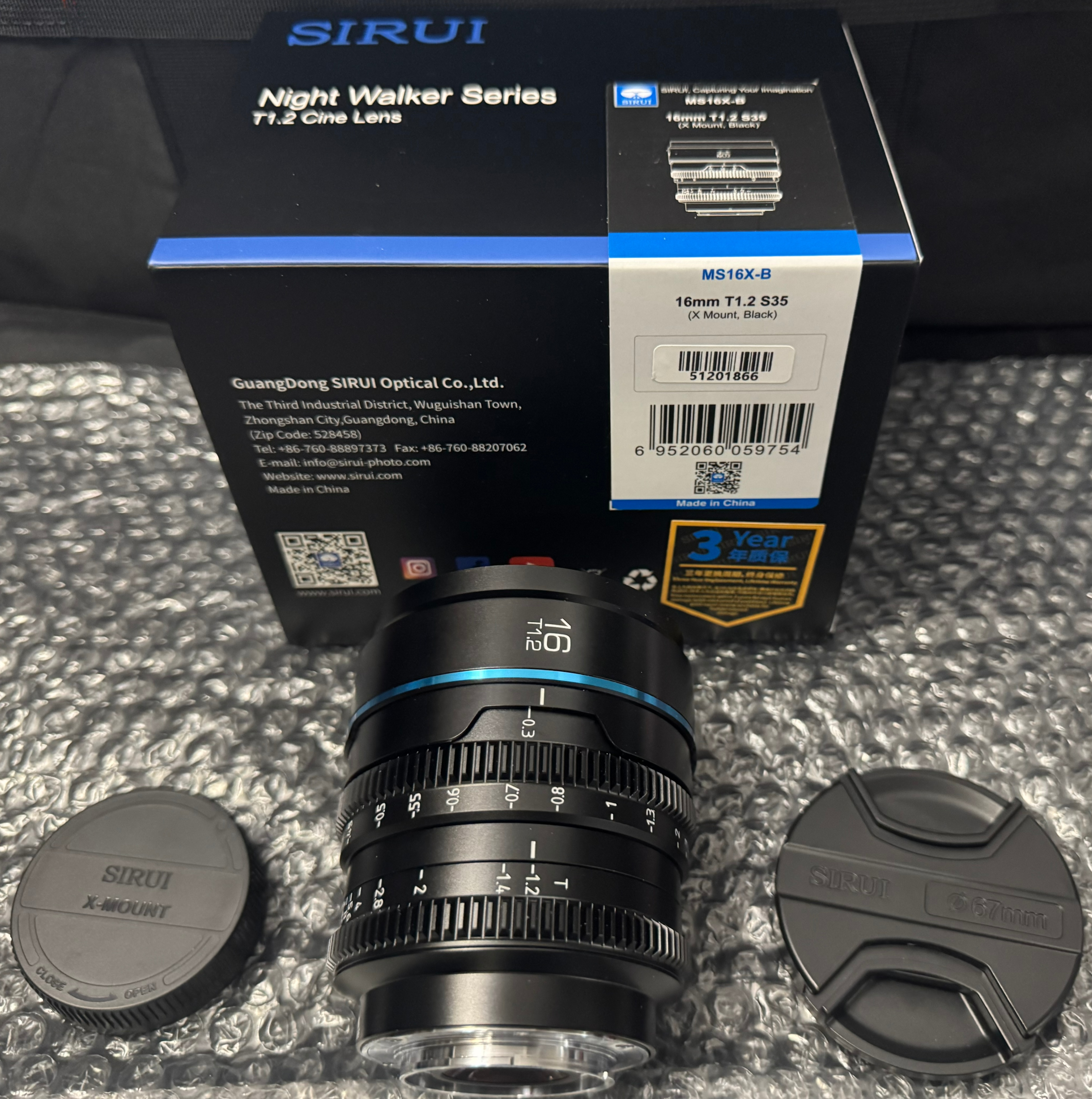 BNIB SIRUI 16mm T1.2 Nightwalker Cine Lens with 3 yrs. warranty - photo 2