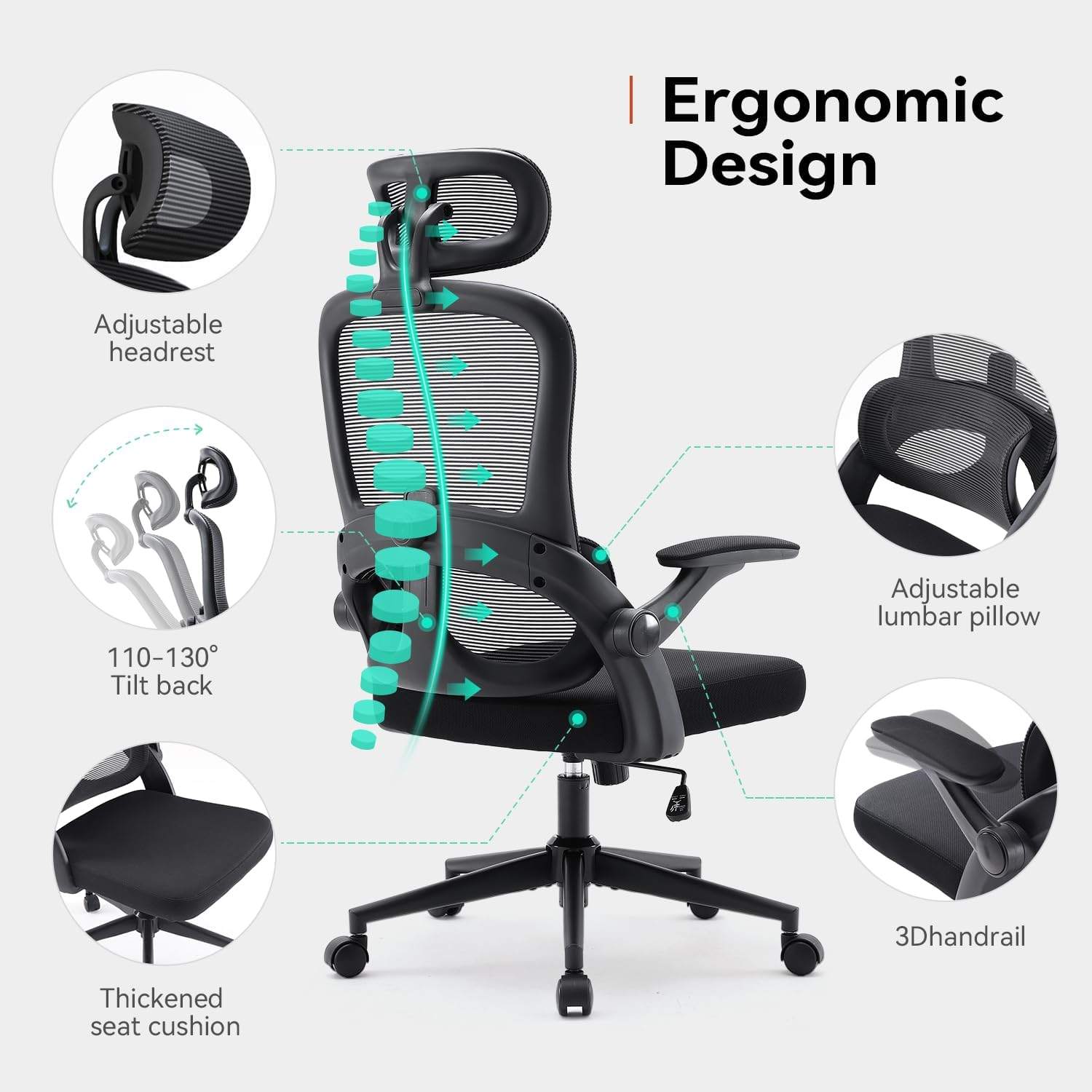 Ergonomic Office Chair, High Back - photo 4