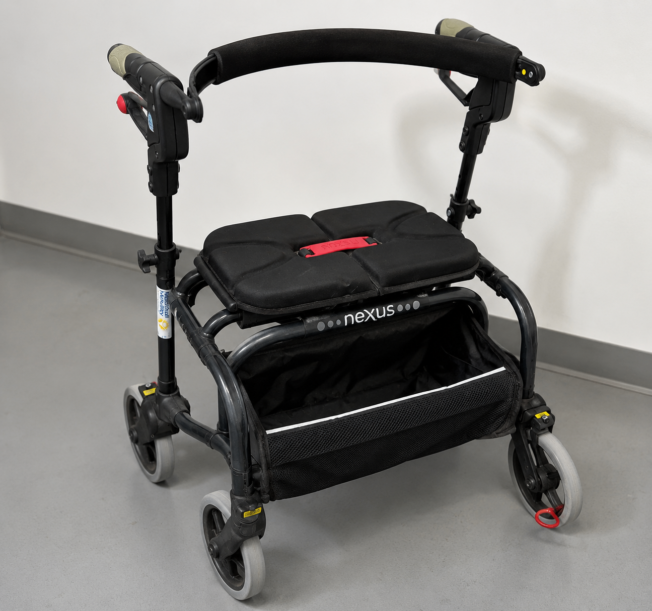 Nexus 3 Low Rollator Walker with Seat & Storage Basket