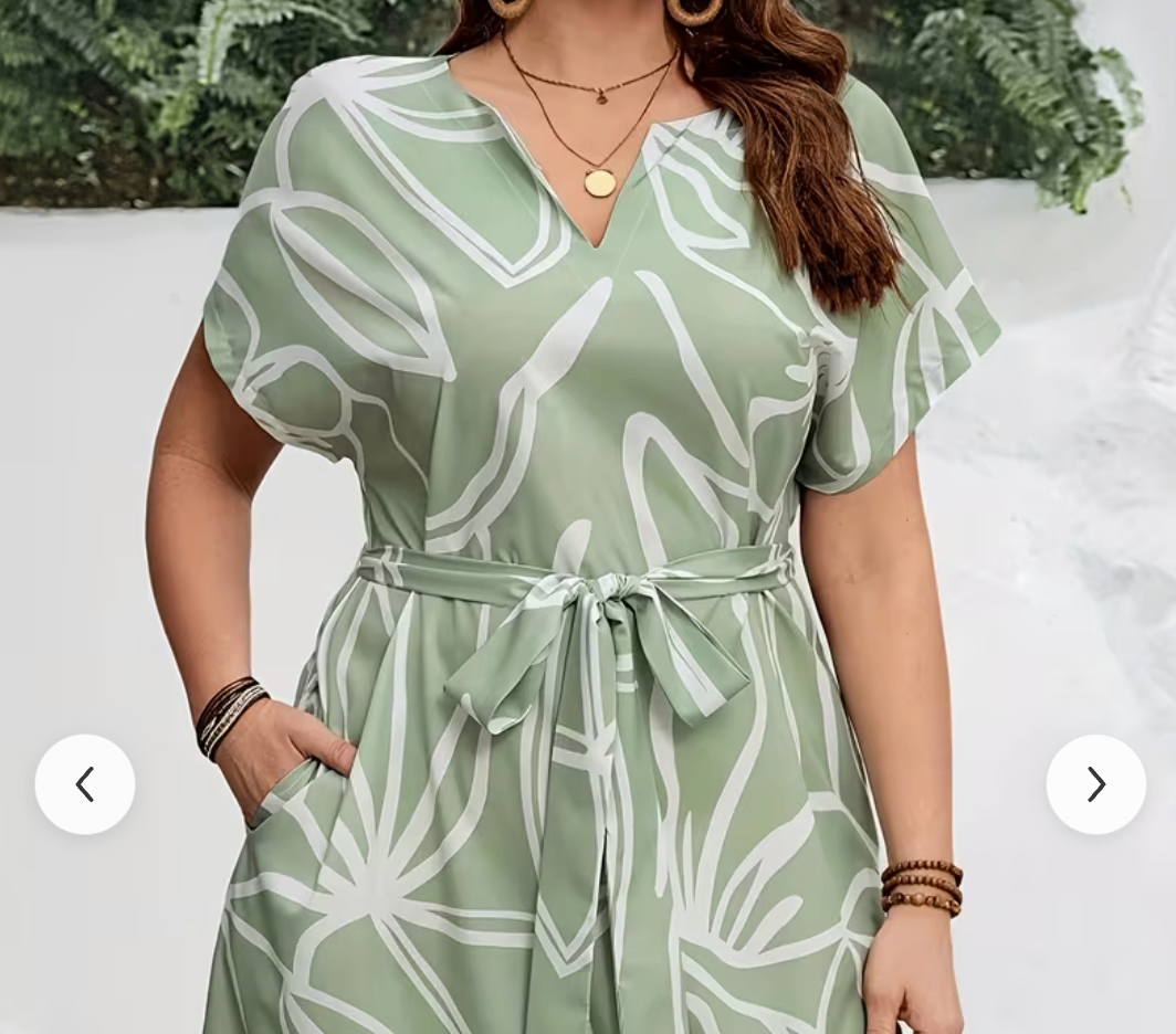 Robe Taille Grande, Tailleur, Taille Définie, Tendance 1XL