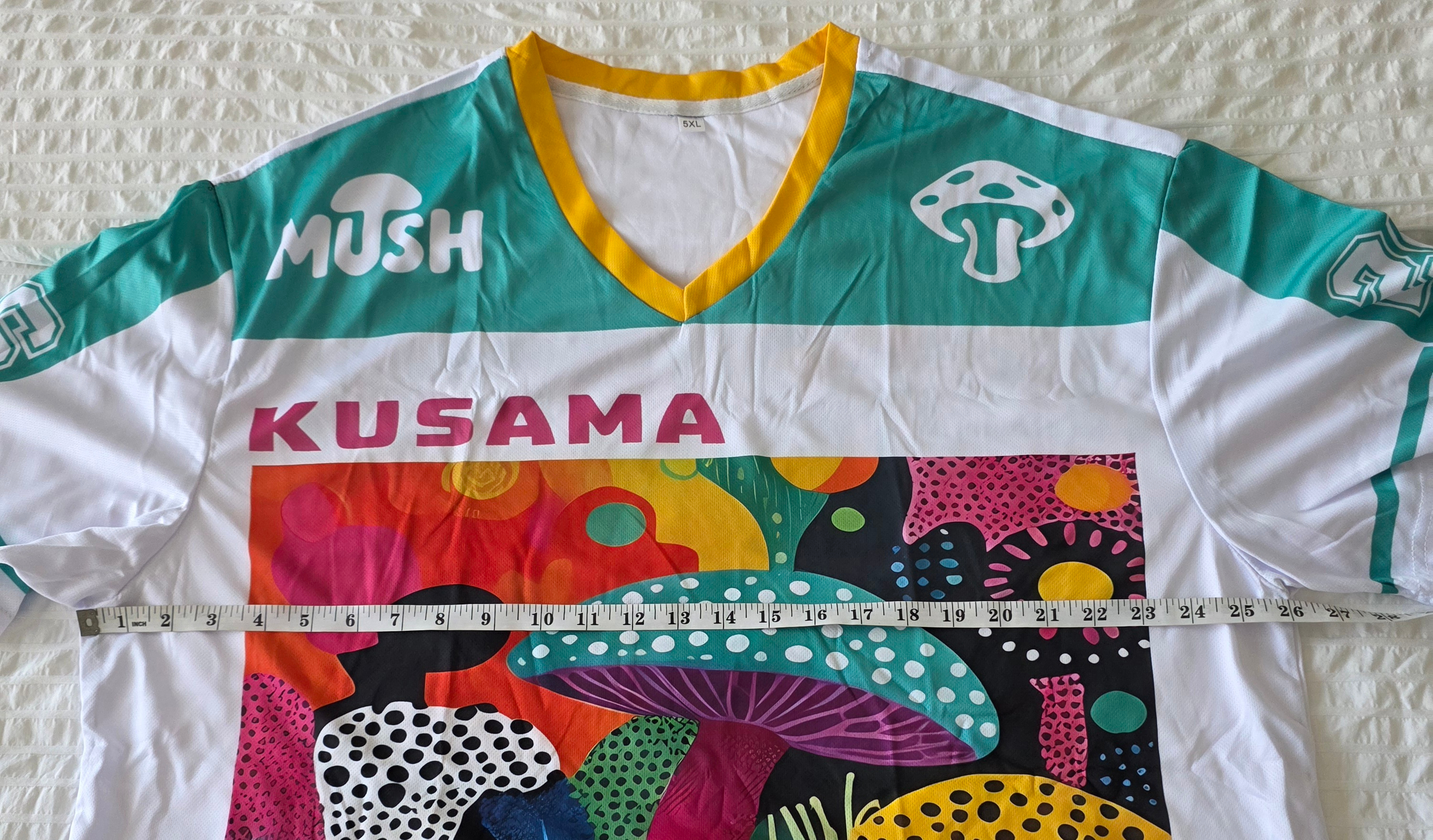 "KUSAMA"- 1984 Mushroom Printed Oversized Mesh Jersey-Unisex 2XL - photo 5