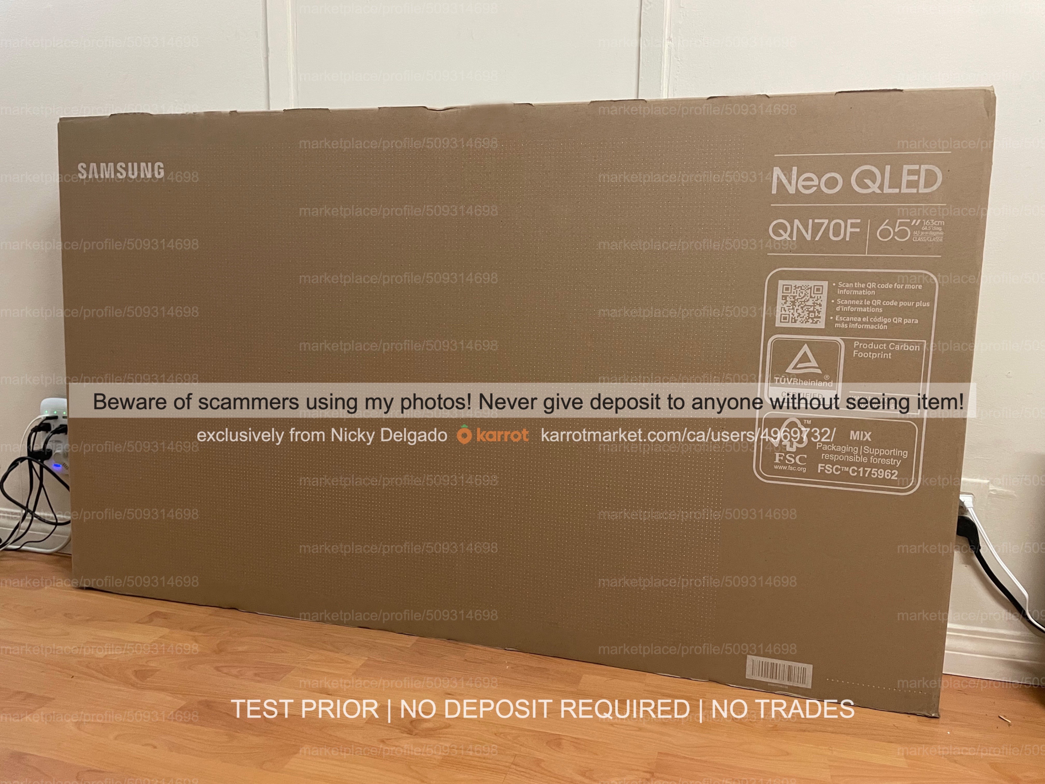 Samsung 65" QN70F Neo QLED 4K 144hz Smart TV - QN65QN70F
