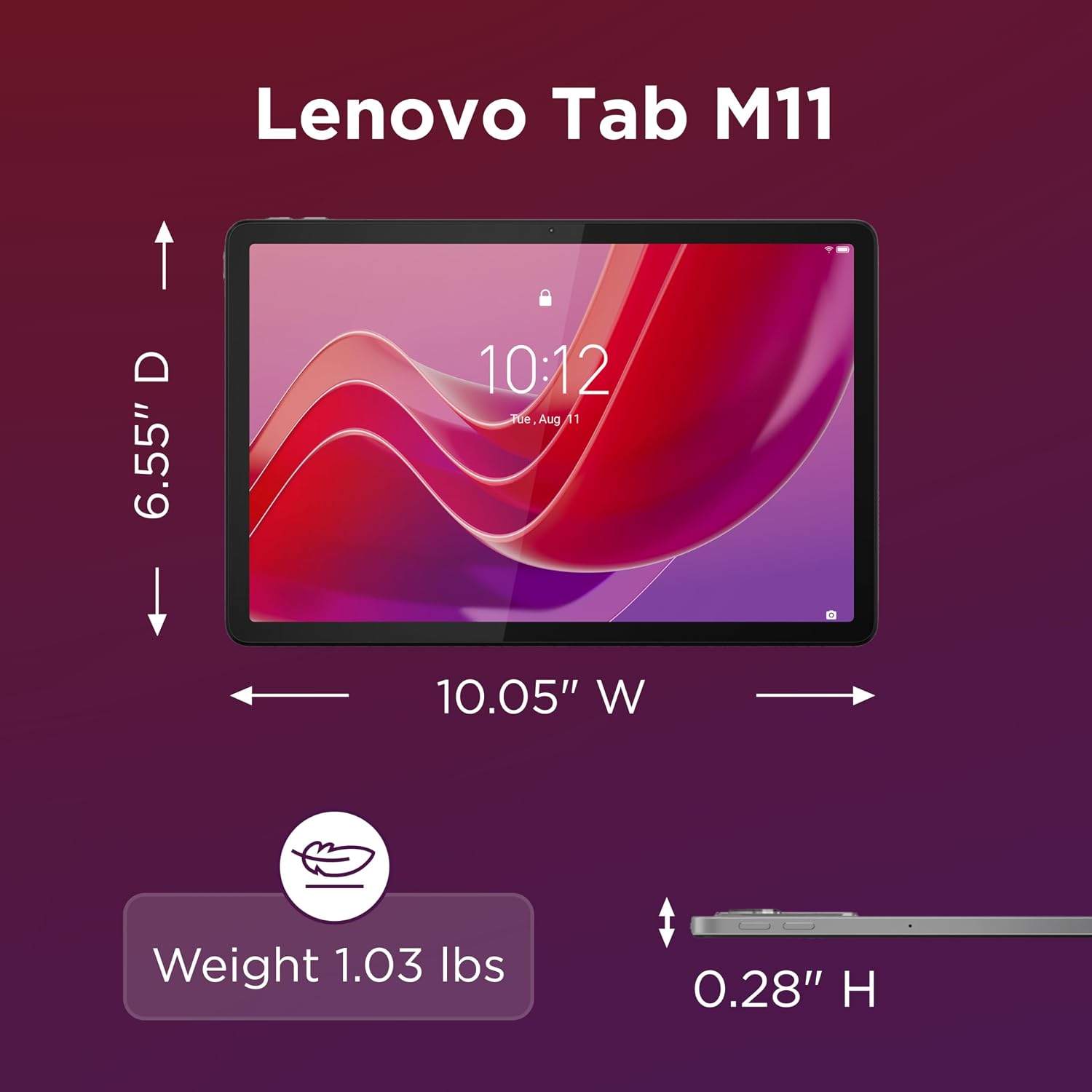 Lenovo IdeaTab M11 11" Tablet 4GB RAM 64GB Storage Android 15 - photo 2