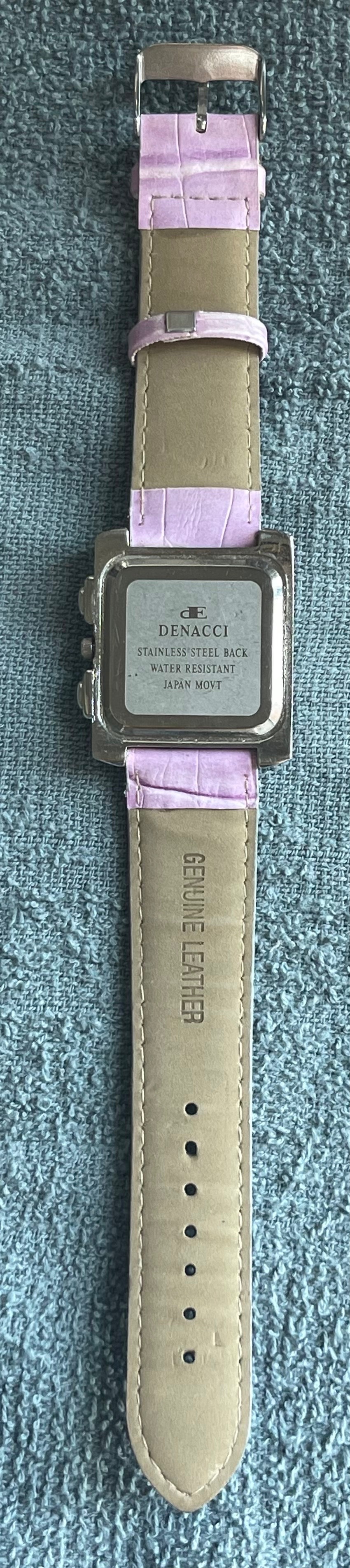 Vintage Denacci Lavender Crystal Watch – Genuine Leather - photo 3