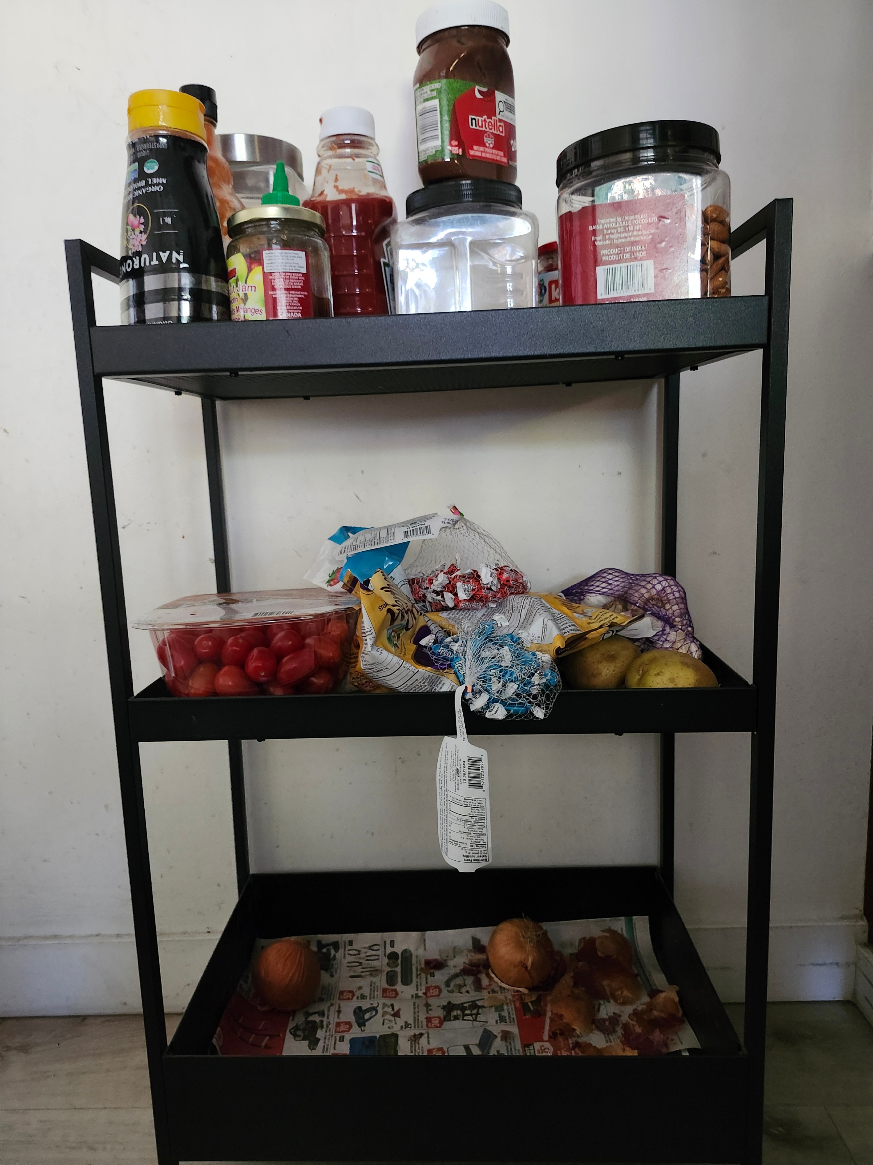 IKEA Kitchen Cart x2 - Black Rolling Storage Carts
