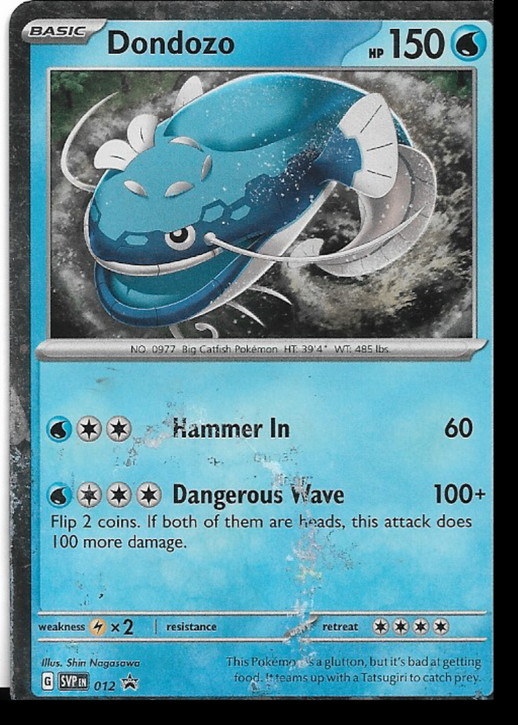 Pokemon Dondozo SVP 012 Black Star Promo Cosmos Holo MP