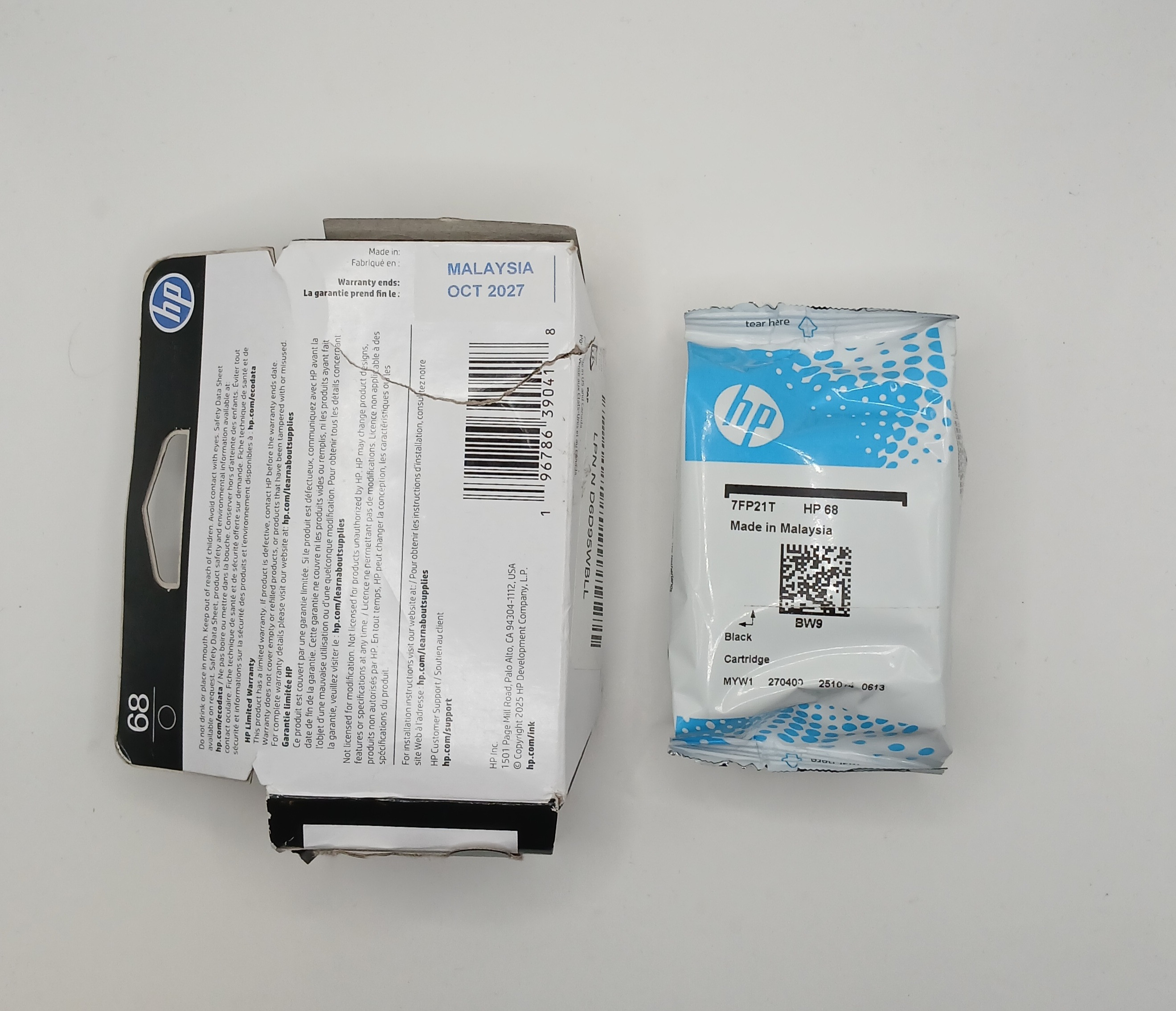HP 68 Black Ink Cartridge, Expiry Date Oct 2027 - photo 3