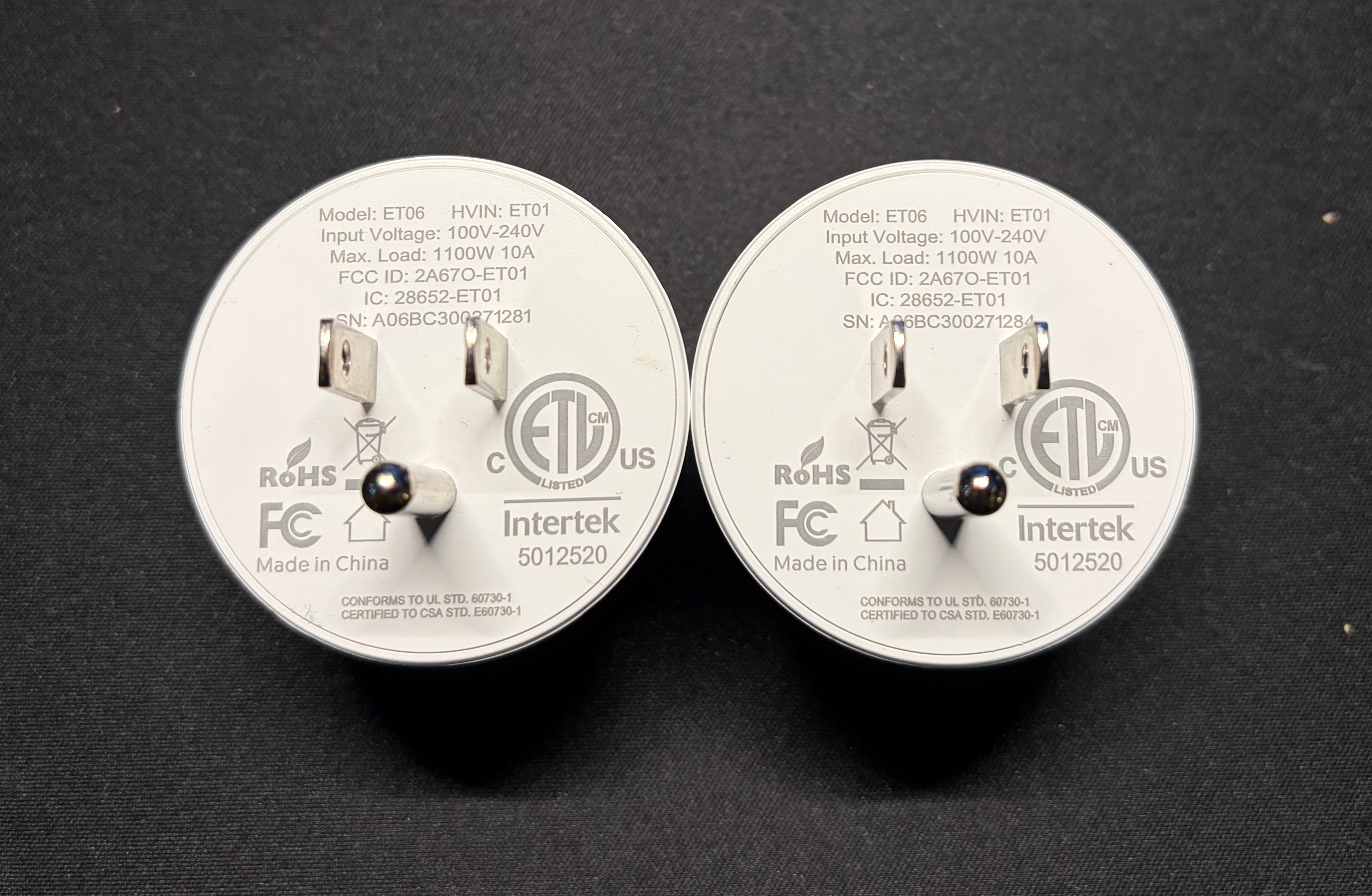 Smart Plugs (2ea) for Apple Homekit, Google Home, Alexa