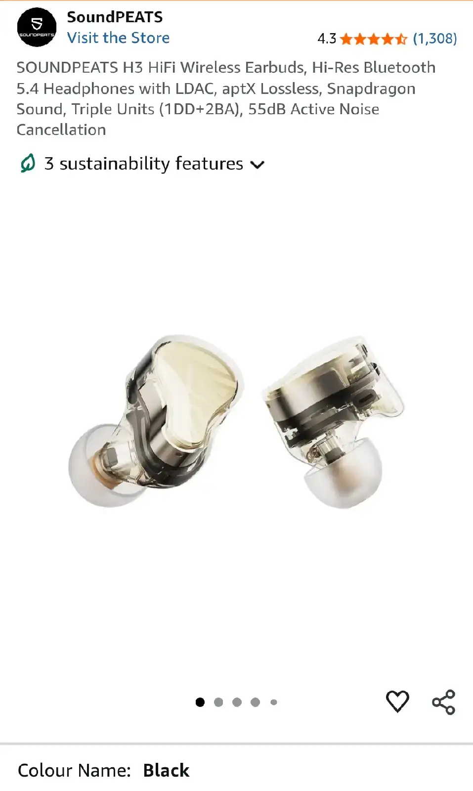 SOUNDPEATS H3 Hi-Res Wireless Earbuds