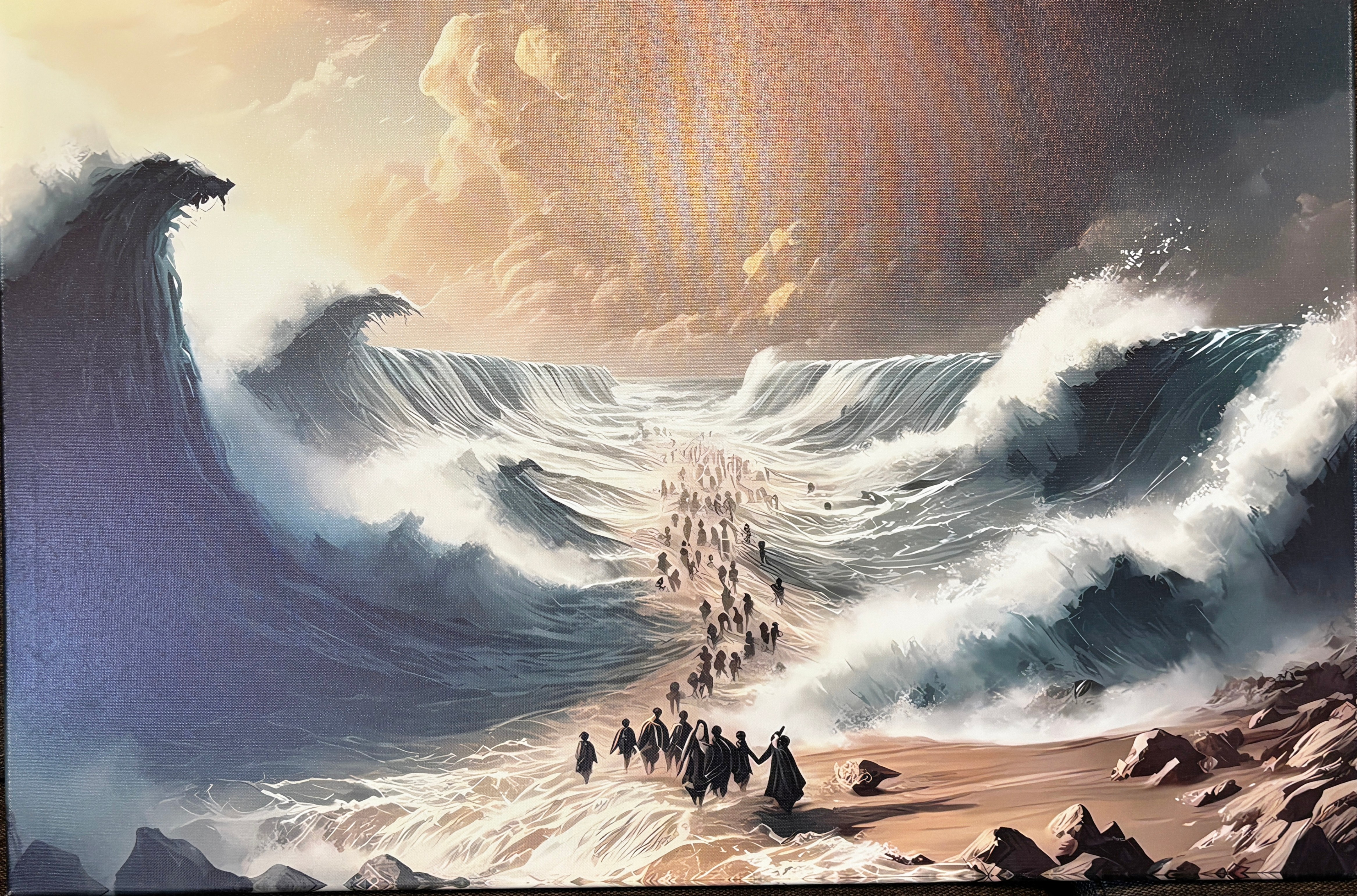 Red Sea Parting Wall Art on Canvas