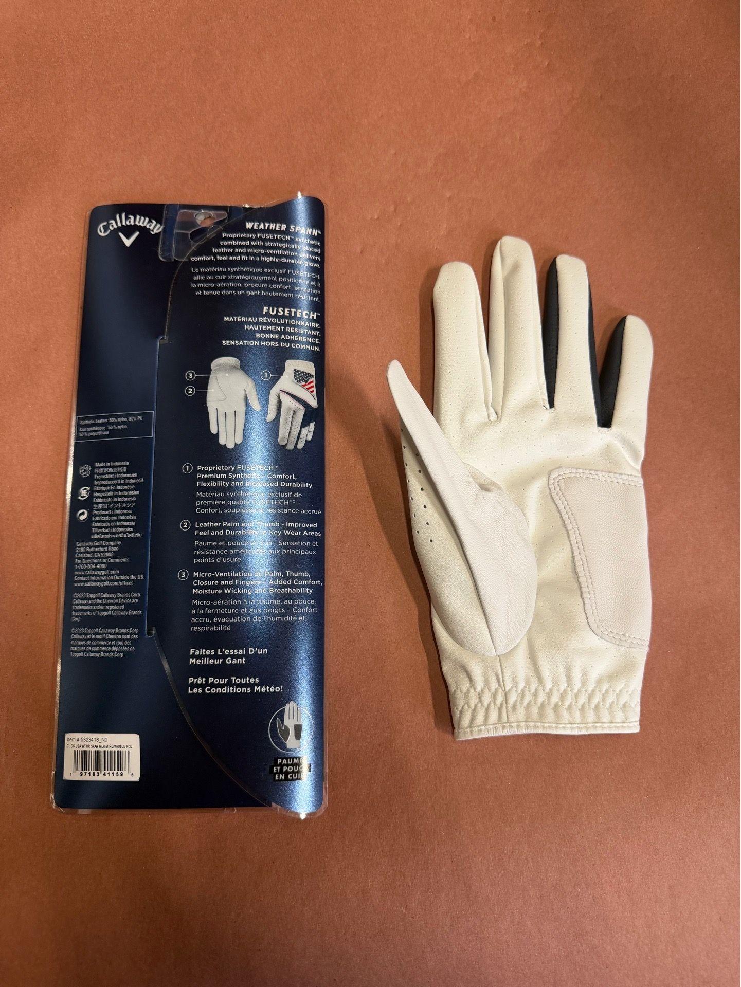 Callaway Weather Spann USA Golf Glove – Men’s Medium Left Hand - photo 2