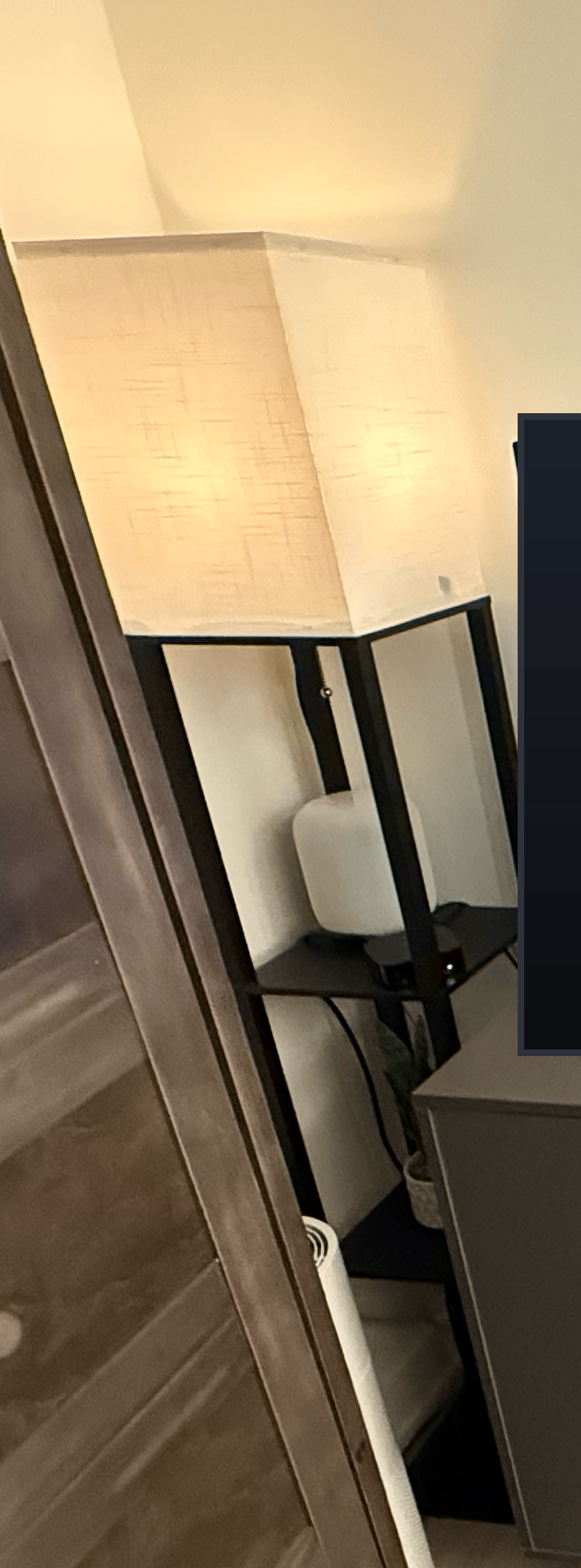 TABEVIO LED Floor Lamp with Shelves - Black, 3 Colour Temps - photo 2