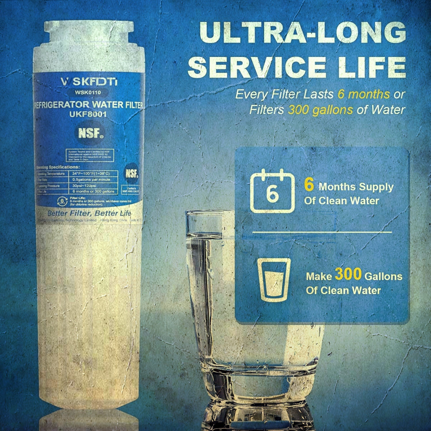4396395 UKF8001 Refrigerator Water Filter Replacement, 3-Pack - photo 5