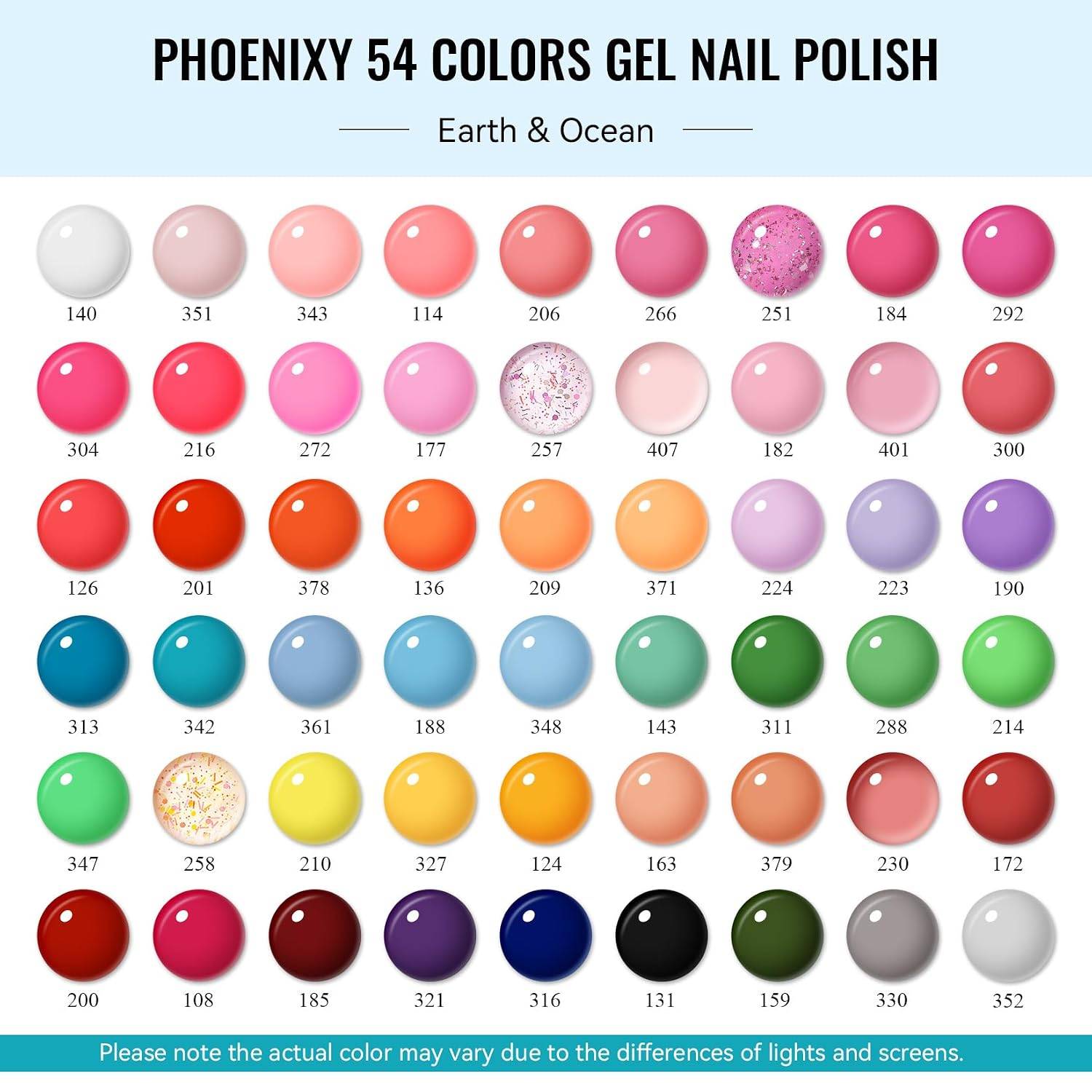 NEW~ Phoenixy 64 Pc Gel Nail Polish Set - photo 3