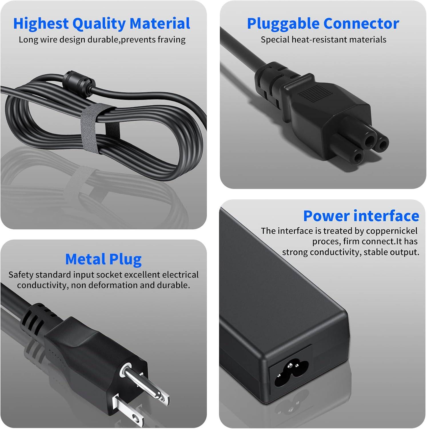 65W  Charger for Dell Dual Barrel Tips 19.5V 3.34A New Sealed - photo 5