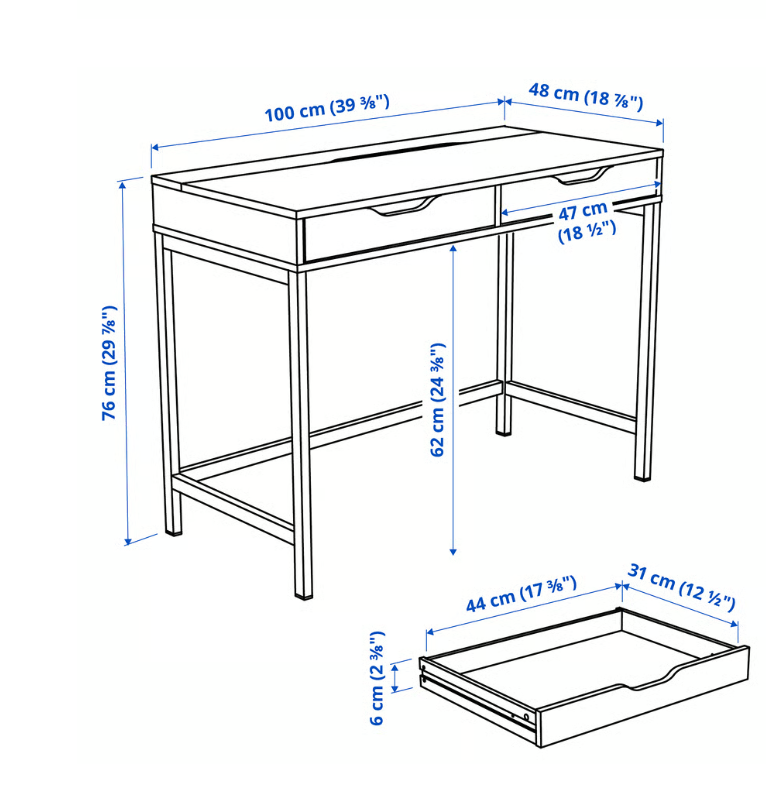White office desk - photo 2