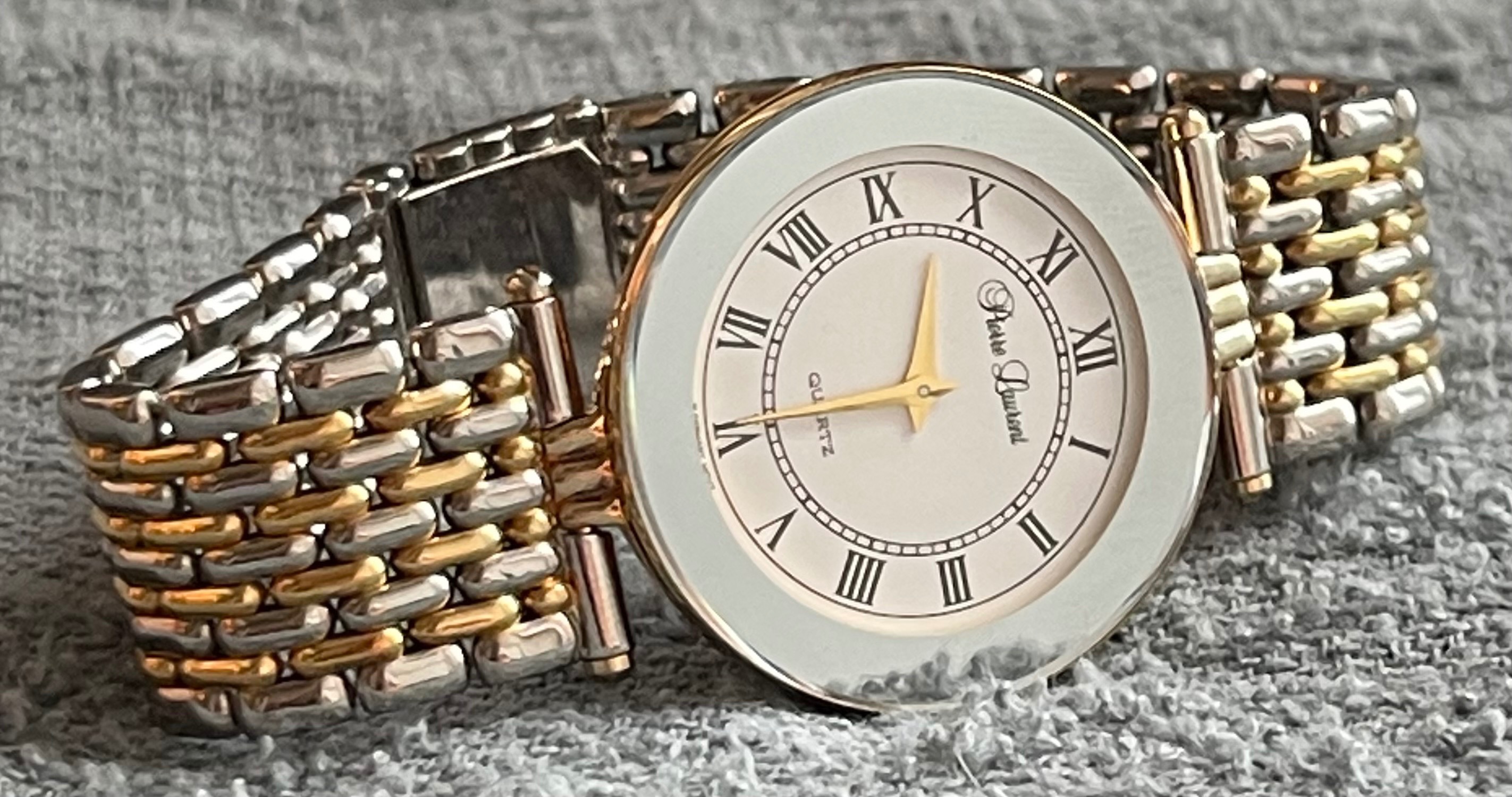 Vintage Pierre Laurent Two-Tone Watch – Mint (Needs Battery)