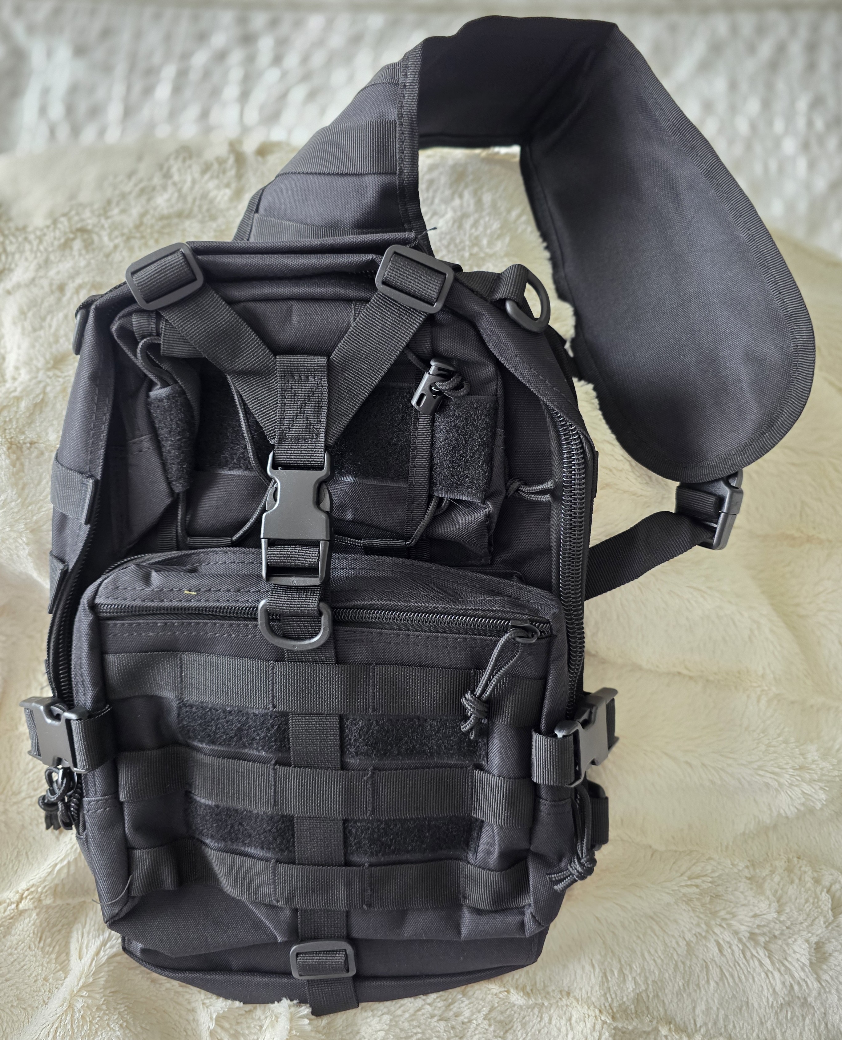 Chest Bag/Saddle Bag-Heavy Duty/Men's/Ladies-Black-BRAND NEW