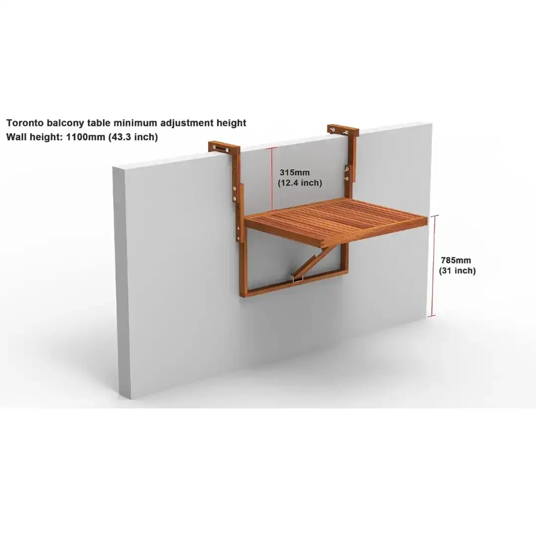 Interbuild Toronto Balcony Table - Espresso Finish - photo 3
