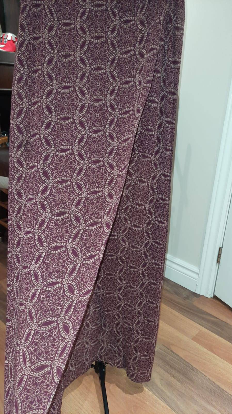 Forever 21 Boho Sheer Maroon Wrap Skirt - photo 2