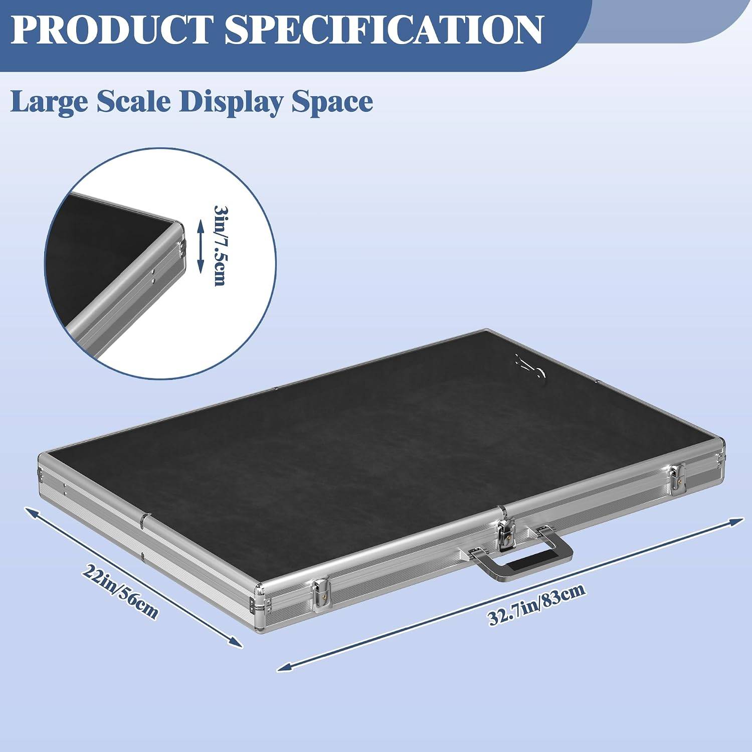 Aluminum Acrylic Display Case 33"x22" w Lock for Cards & Jewelry - photo 3