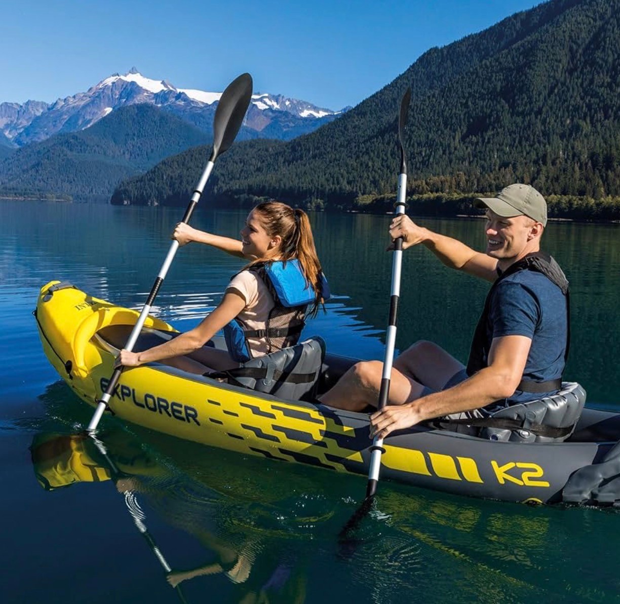 Canoe Kayak Boat Explorer K2 Pour Deux Personnes avec Rames+Pomp - photo 5