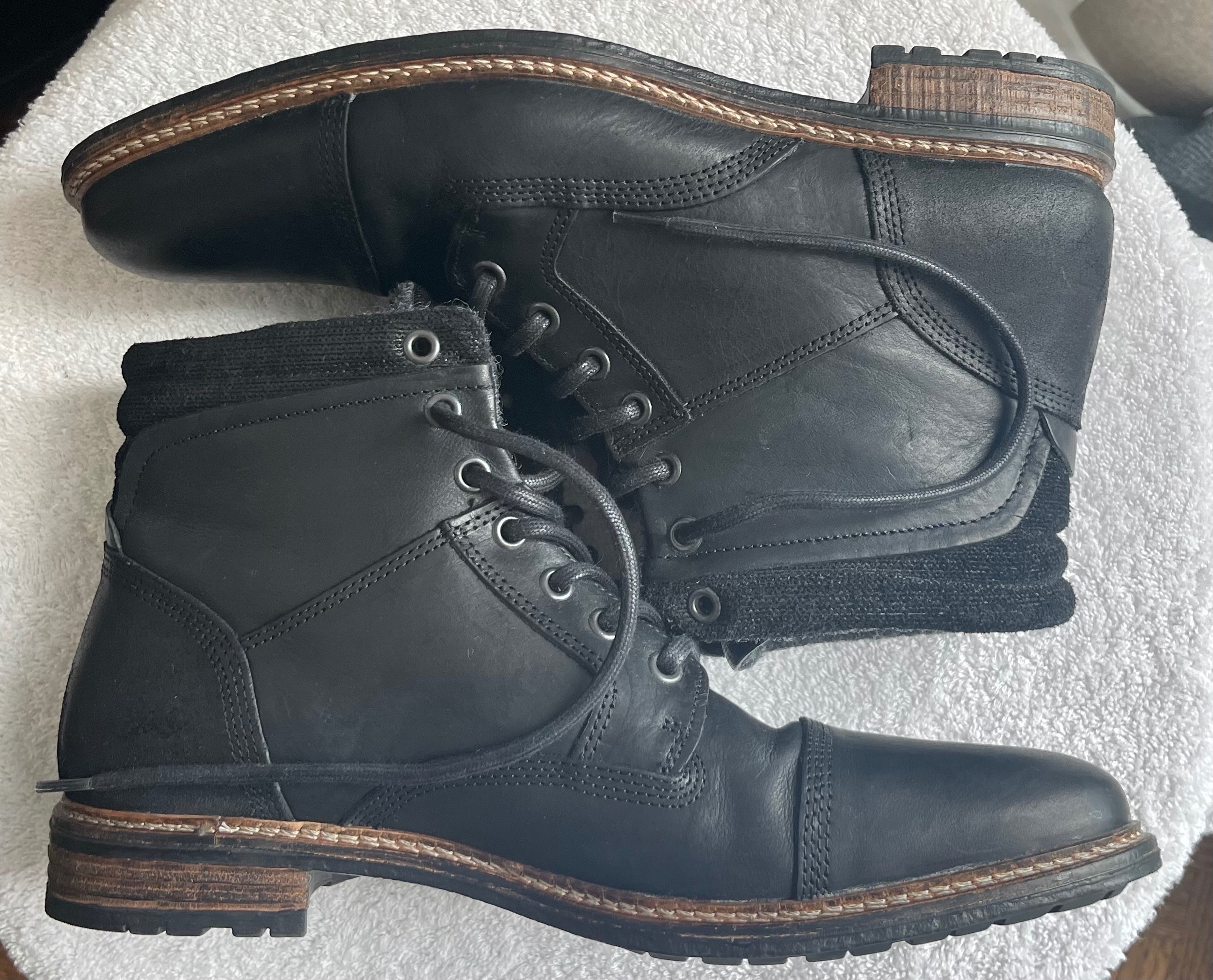 Browns B2 Black Leather Boots (EUR 44 / US 11) – Worn Twice