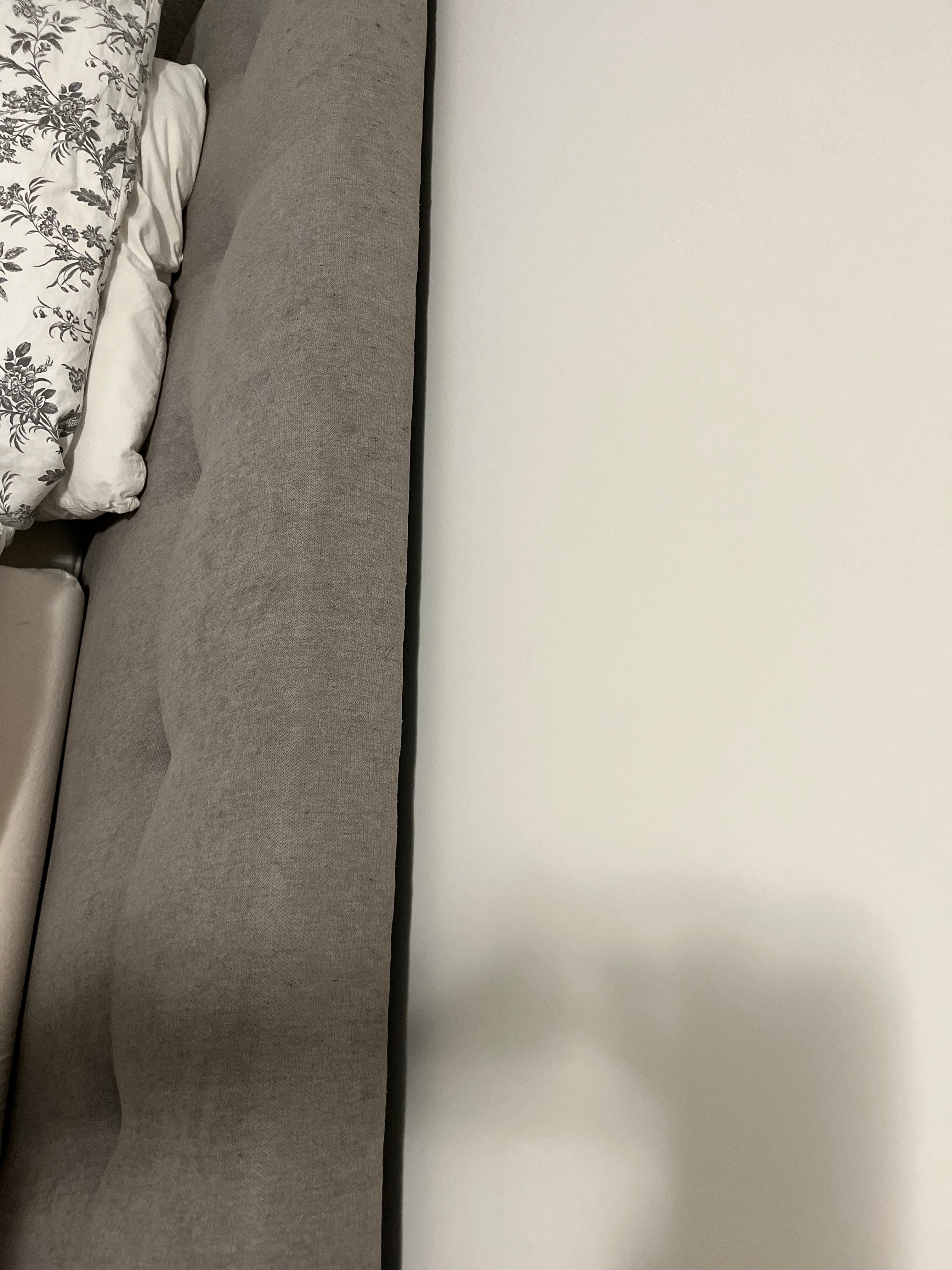 Grey Upholstered Wingback Bed Frame - photo 5
