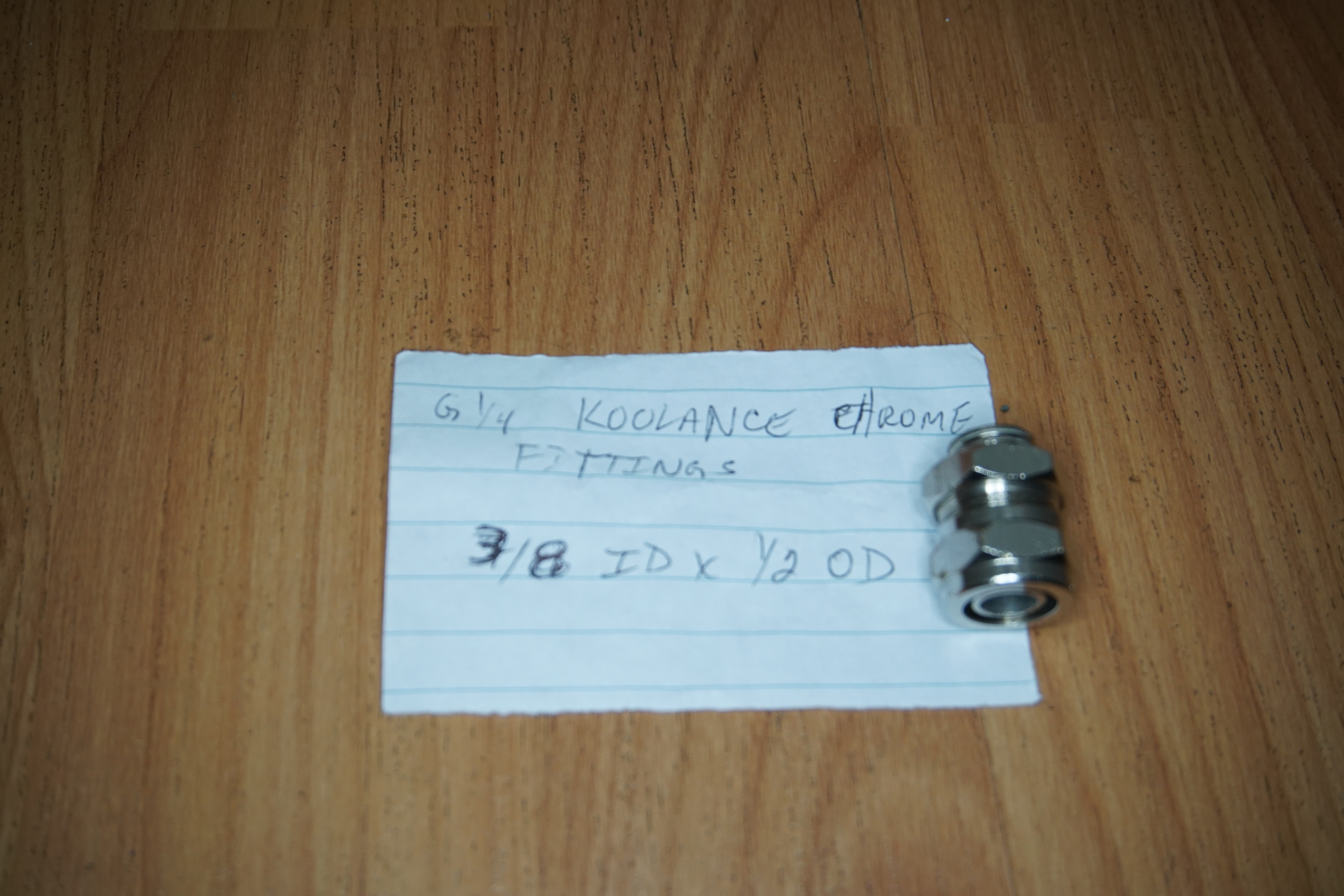 3/8 ID x 1/2 OD water cooling fittings