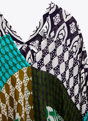 Zara Short Printed Kaftan Dress