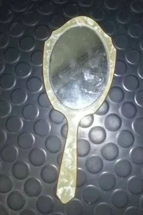 Vintage Tortoise Shell Hand Held Mirror