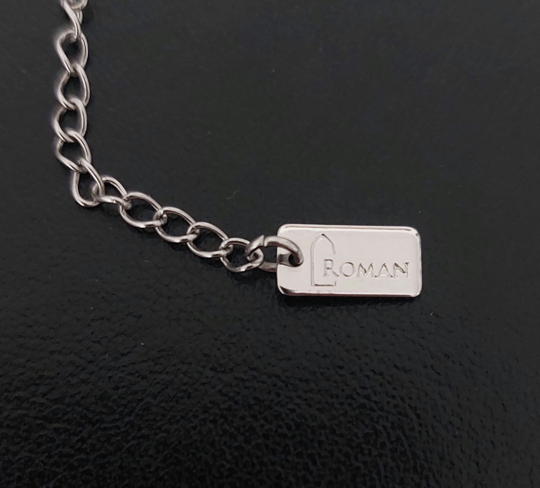 Roman Brand Silver-Tone Metal "LOVE" Cross Pendant Necklace - photo 3
