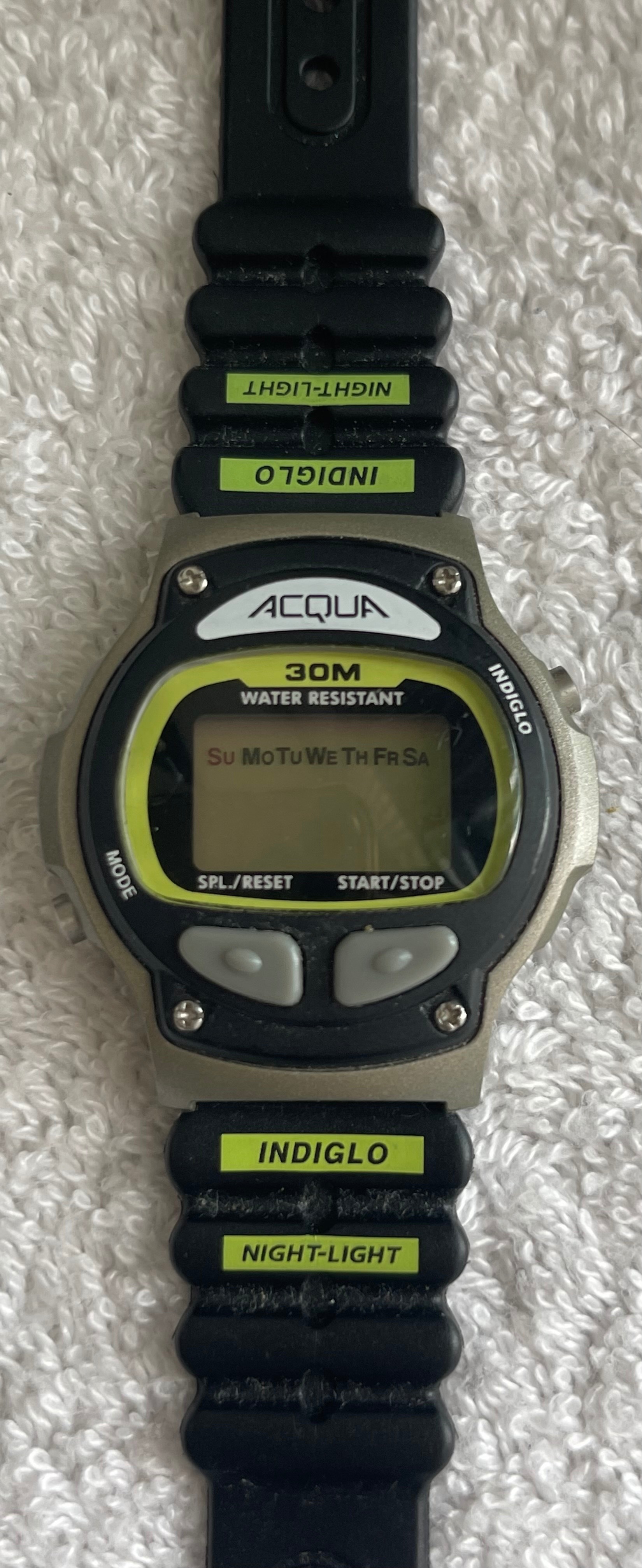 Vintage 1999 Timex Acqua Neon Sport Watch (Needs Battery) - photo 3