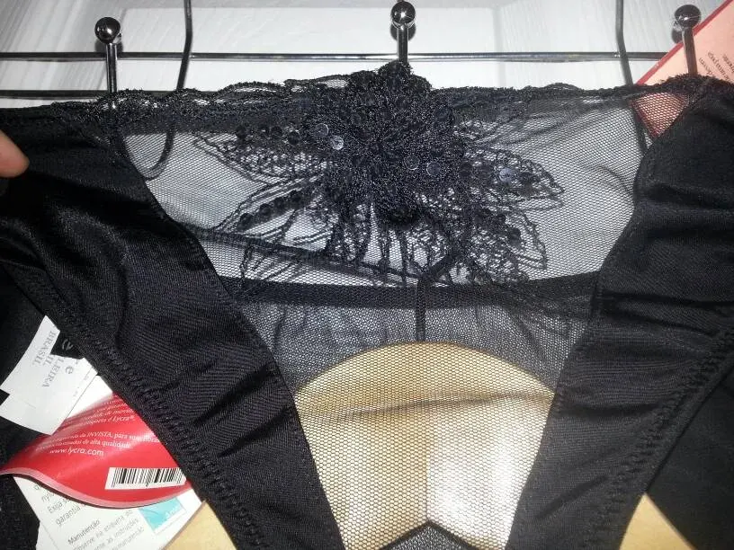 Valisière Designer Hand-made Panties w/Beautiful Mesh & Sequins