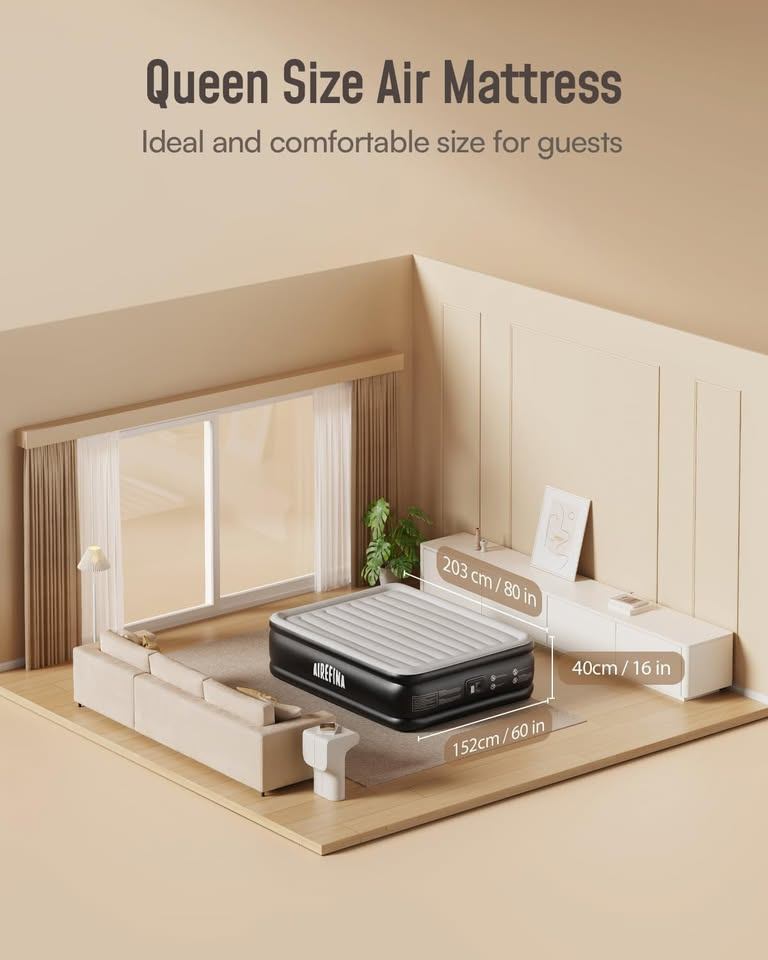 Air Mattress Queen with Built-in Pump, 16" BNIB - photo 2
