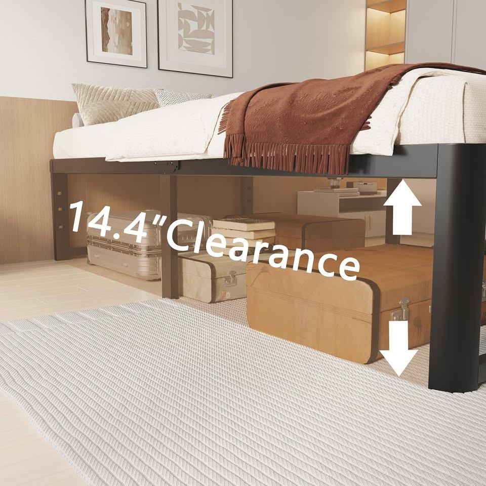 16 Inch Twin Size Bed Frames Metal Bedframe 3500 lbs BNIB - photo 4
